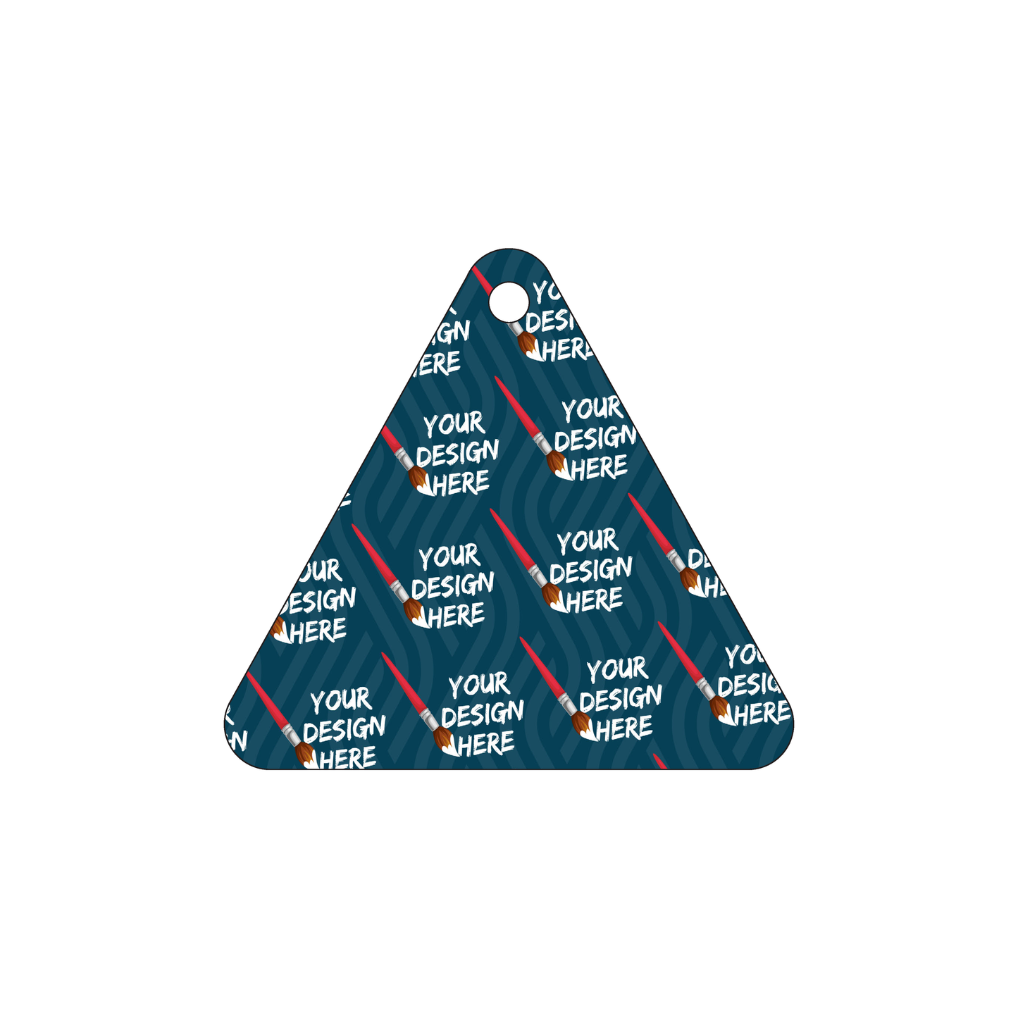Custom Plastic 3.5" x 3.2" Triangle Tags