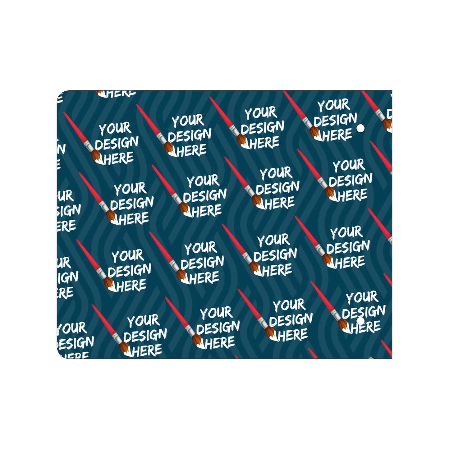 Custom Plastic 8" x 10" Rounded Edges with Holes Signage