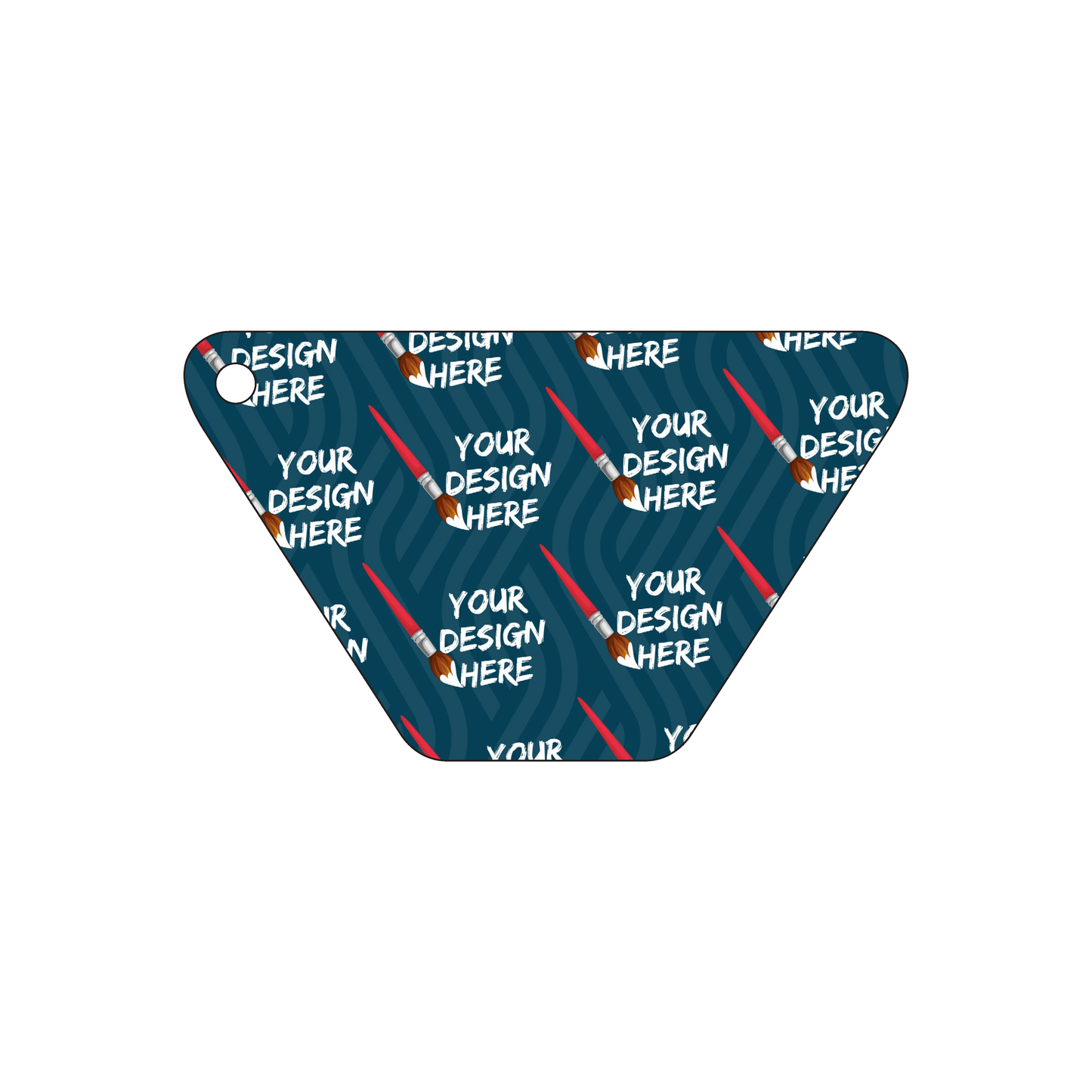 Custom Plastic 3.375" x 2" Trapezoid Shape Tags