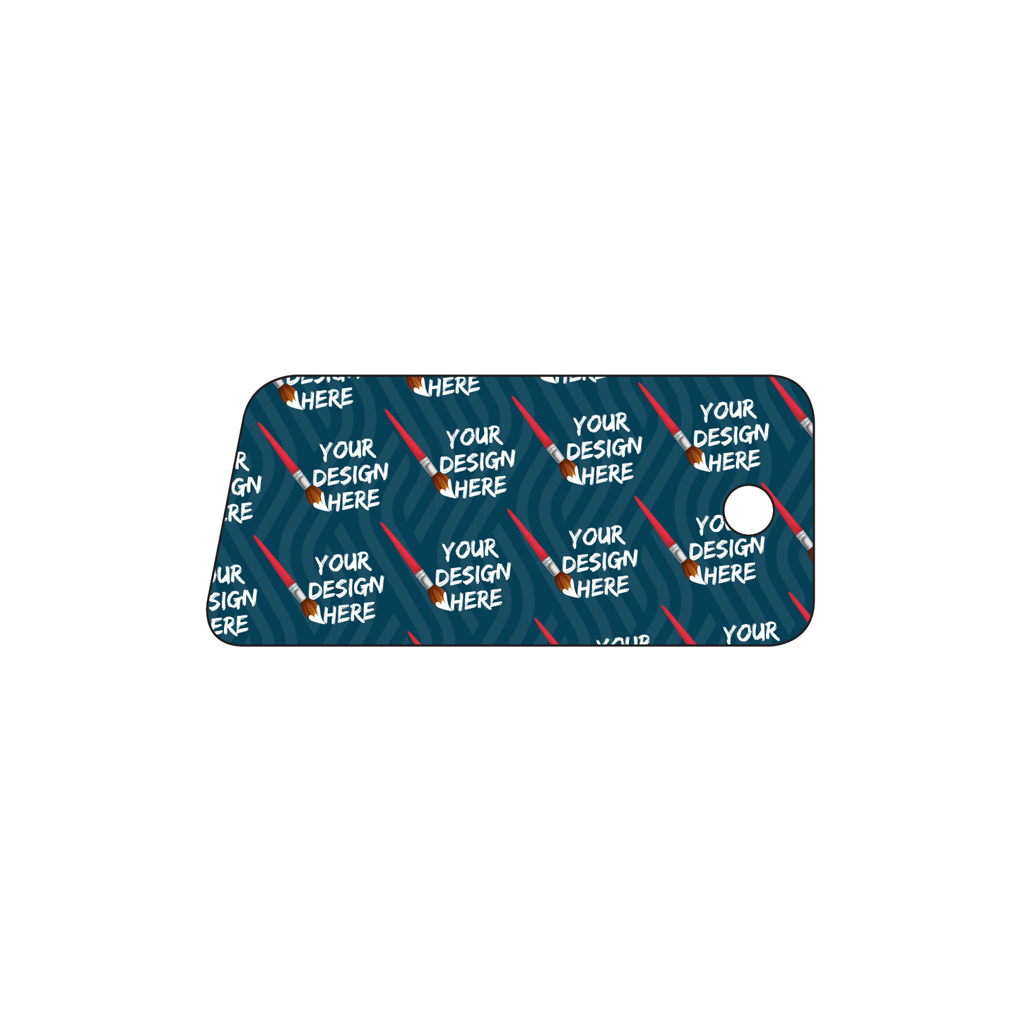 Custom Plastic 2.25" x 1" Trapezoid Key Tags