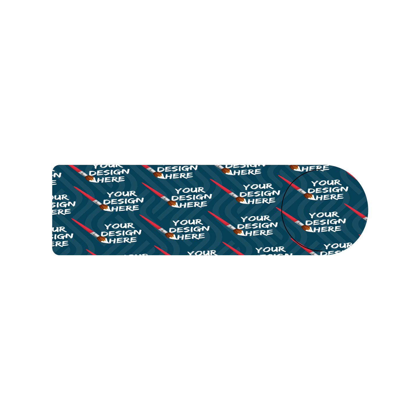 Custom Plastic 2" x 7.0127" Rounded Top Bookmark