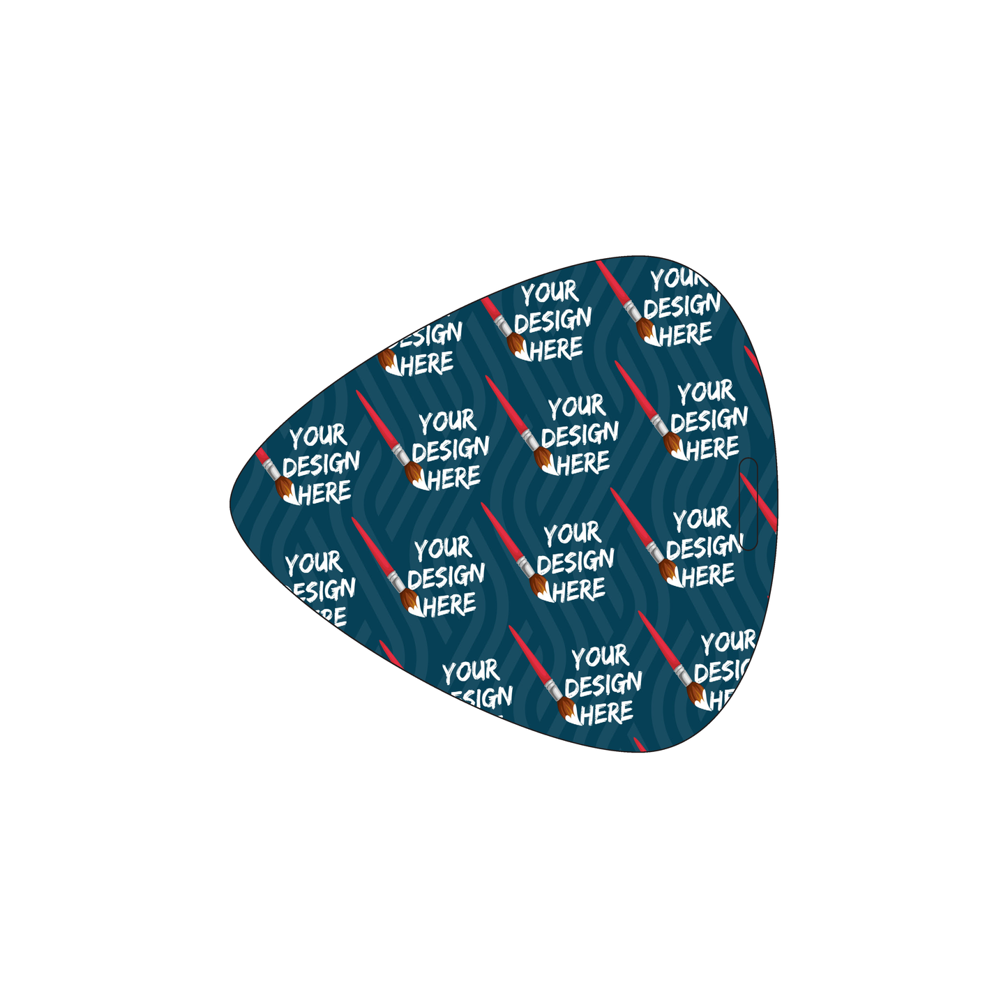 Custom Plastic 3.35" x 3.7" Guitar Pick Shape Badges