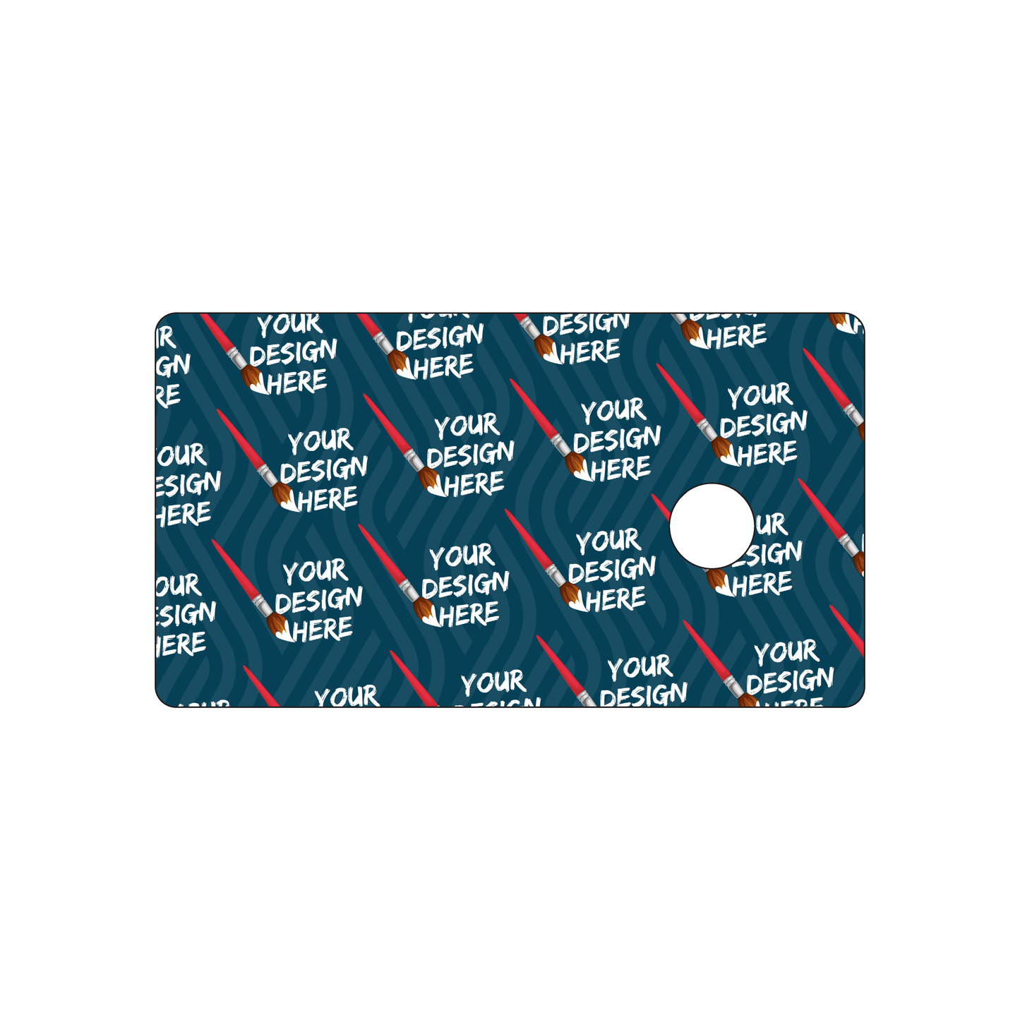 Custom Plastic 4.25" x 2.36" Cards with Circle Punch-Out Hole