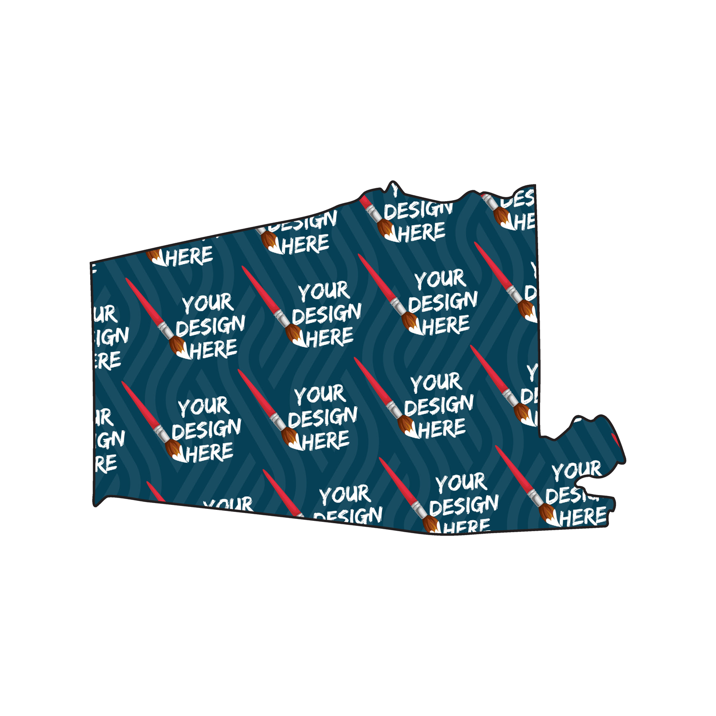 Custom Plastic 3.27" x 2.16" Alabama Shape Cards