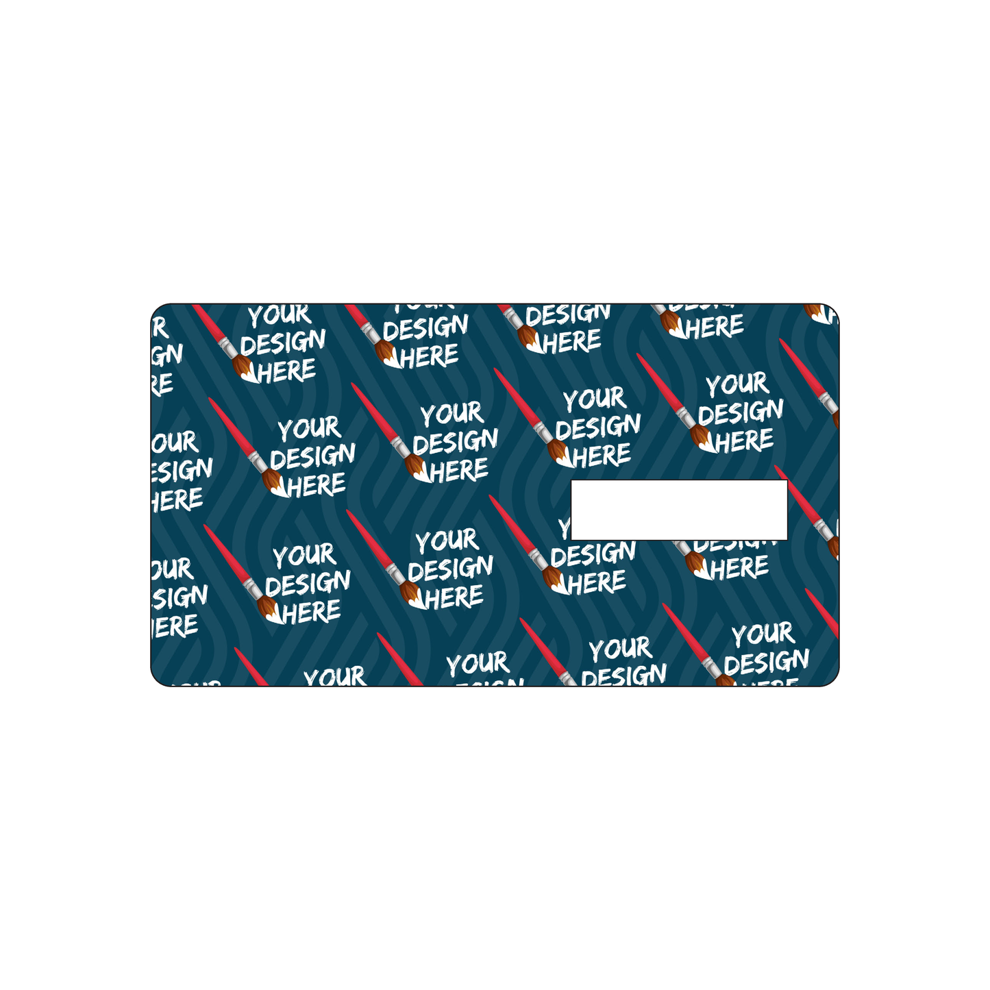Custom Plastic 4.5" x 2.36" Cards with Narrow Rectangle Punch-Out