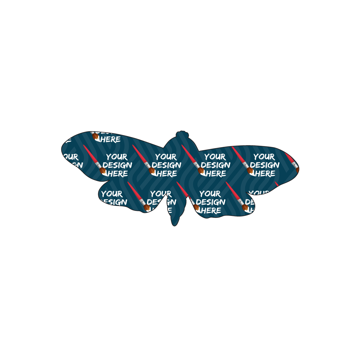 Custom Plastic 3.5" x 1.4" Moth Shape Cards