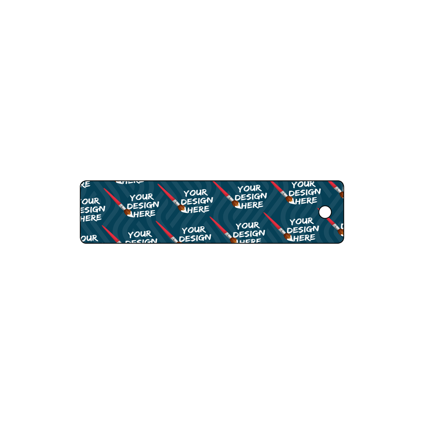 Custom Plastic 2.6125" x 0.6125" Narrow Key Tags