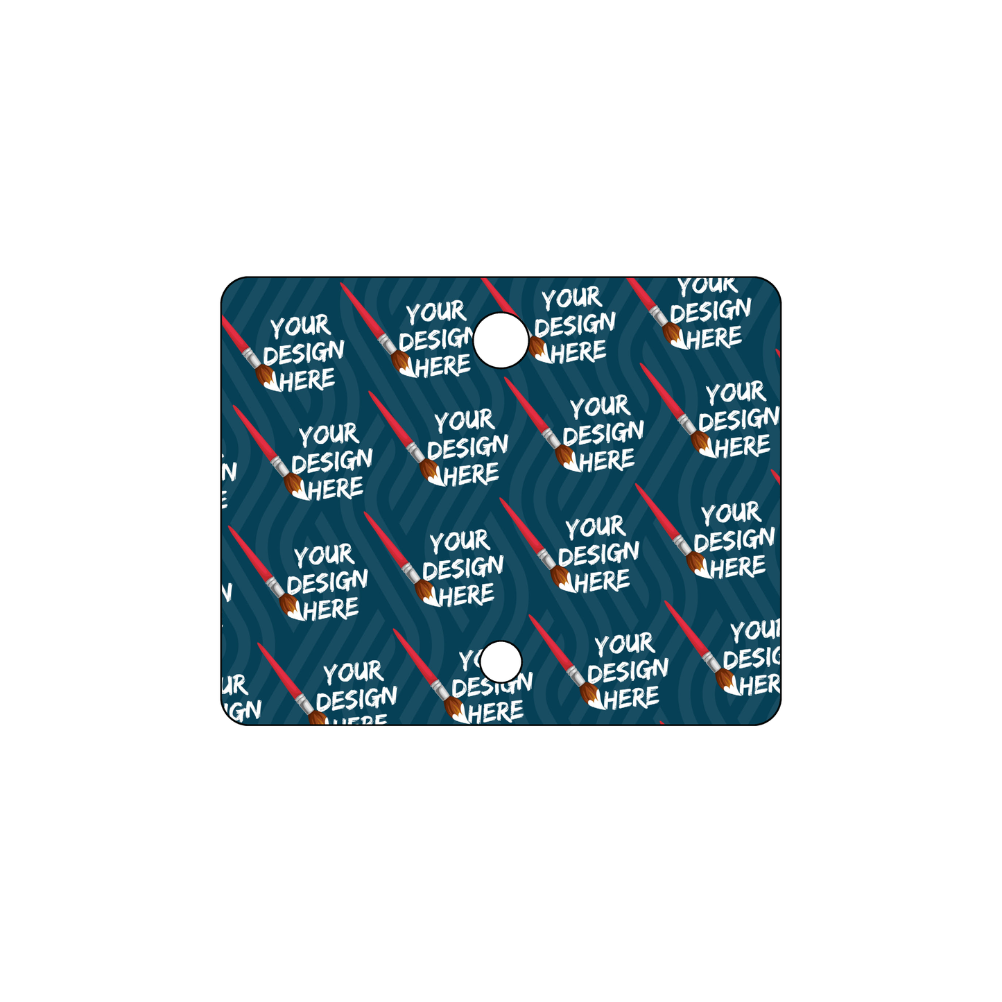 Custom Plastic 2.5" x 2" Tags with Two Sized Holes