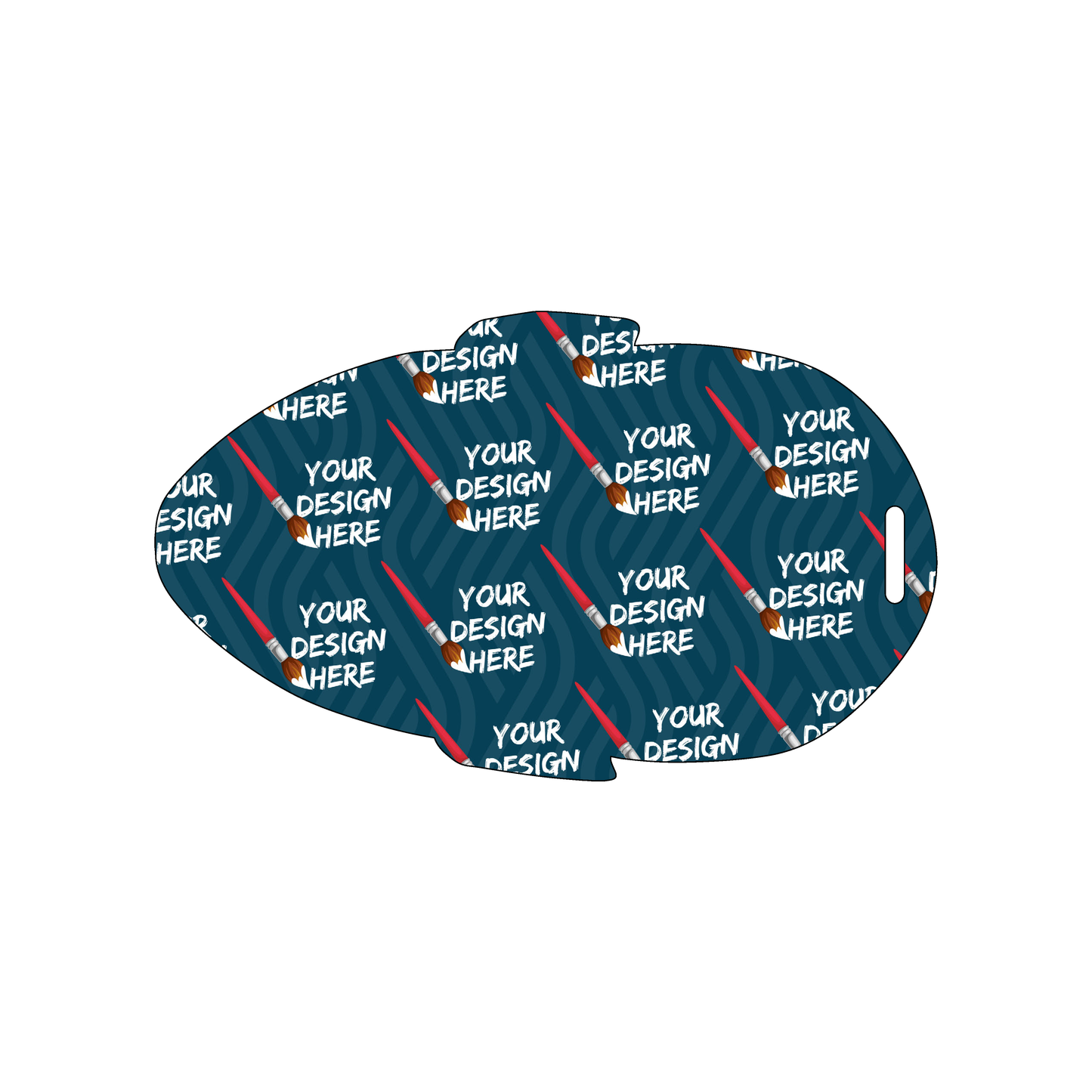 Custom Plastic 5" x 3" Head Shape Luggage Tags