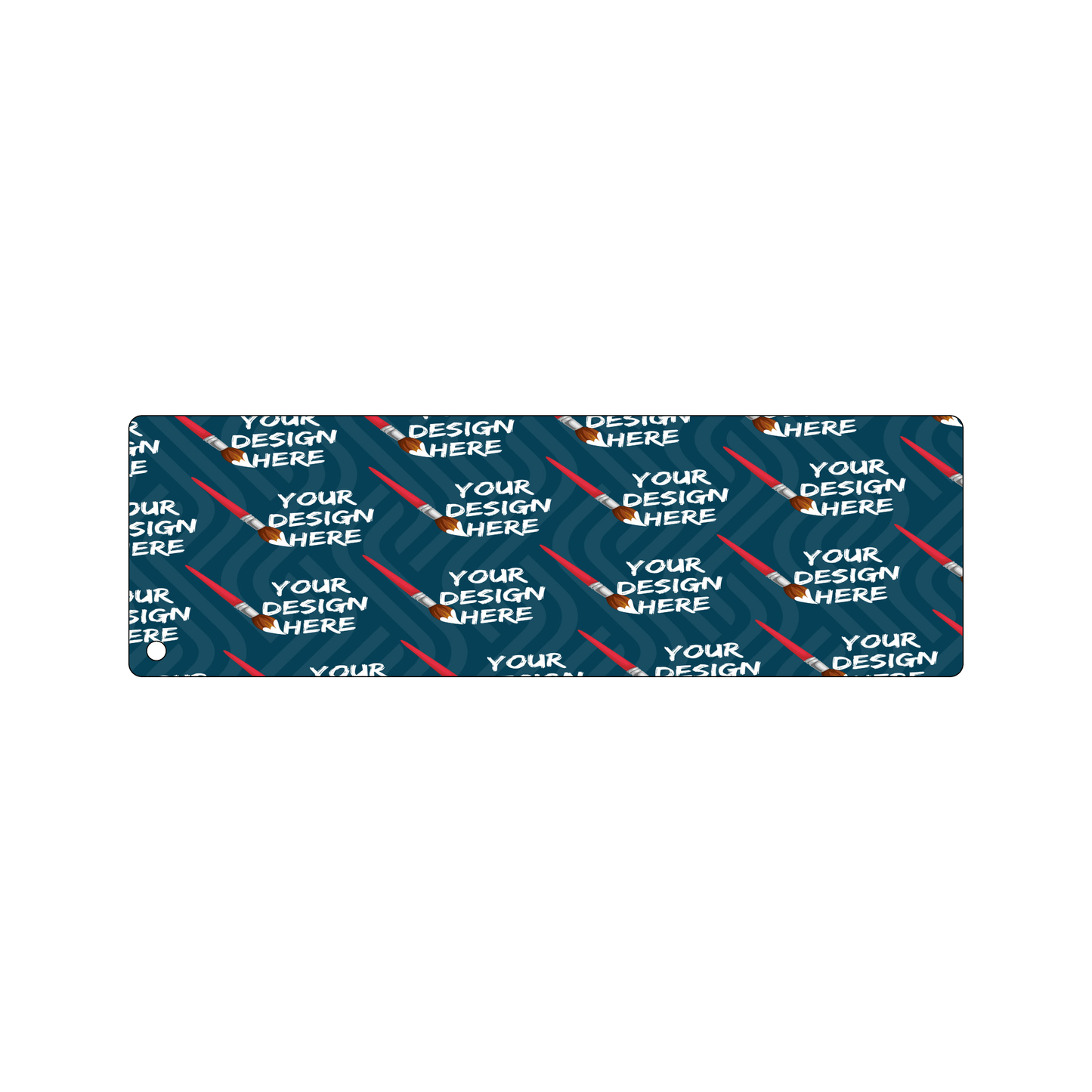 Custom Plastic 2.5" x 8" Long Signage with Corner Hole