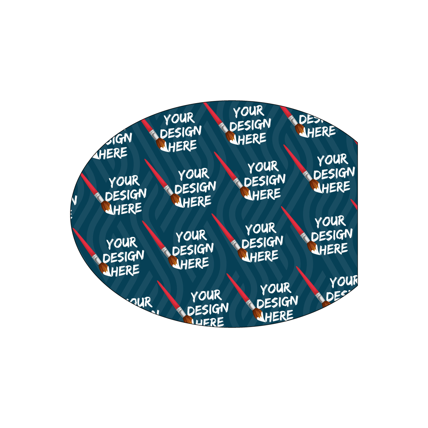 Custom Plastic 4.75" x 3.75" Cut Oval Cards