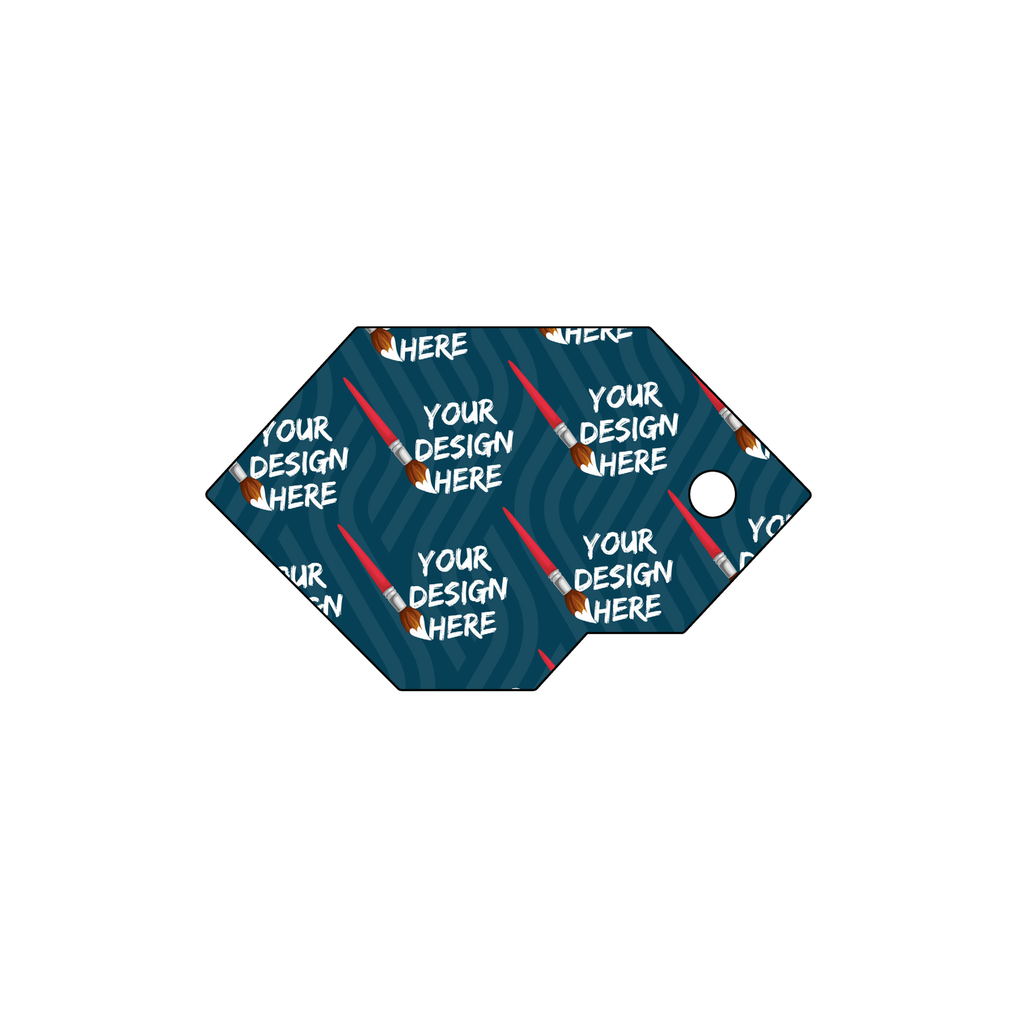 Custom Plastic 2.25" x 1.35" Sharp Key Tags