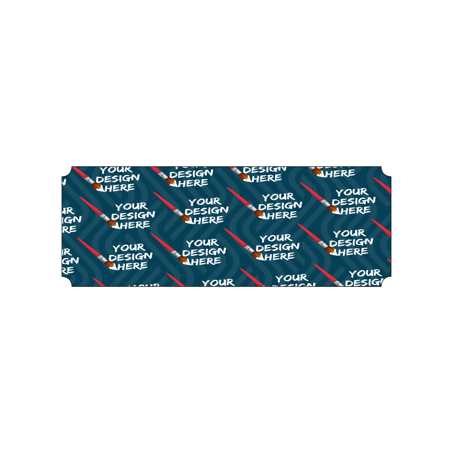 Custom Plastic 5.5" x 2" Long Ticket Shape Cards