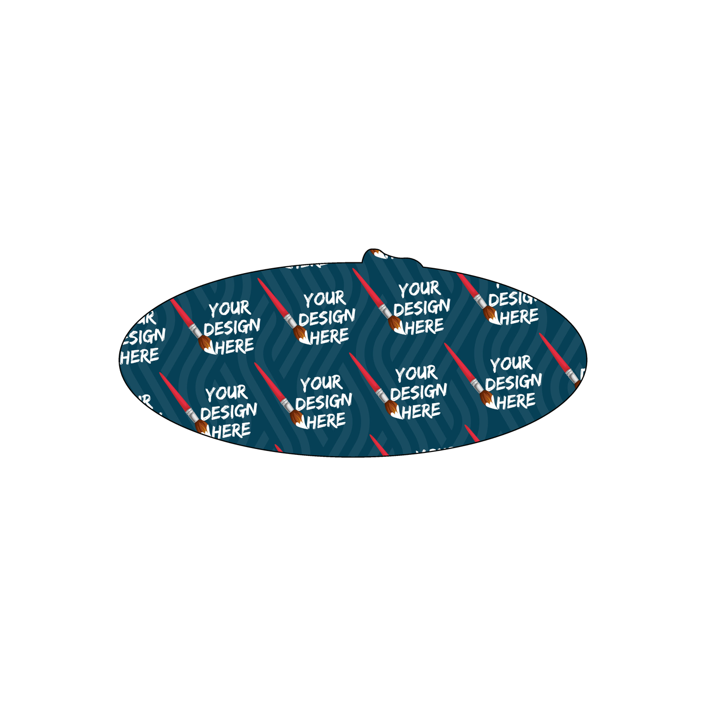 Custom Plastic 3.375" x 1.5" Oval Cards