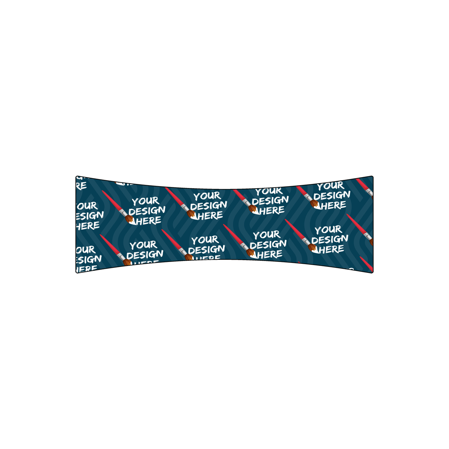 Custom Plastic 3.375" x 1.1" Bowed Cards