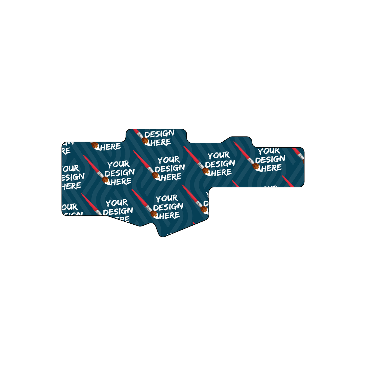 Custom Plastic 3.375" x 1.5" Gun Shape Cards