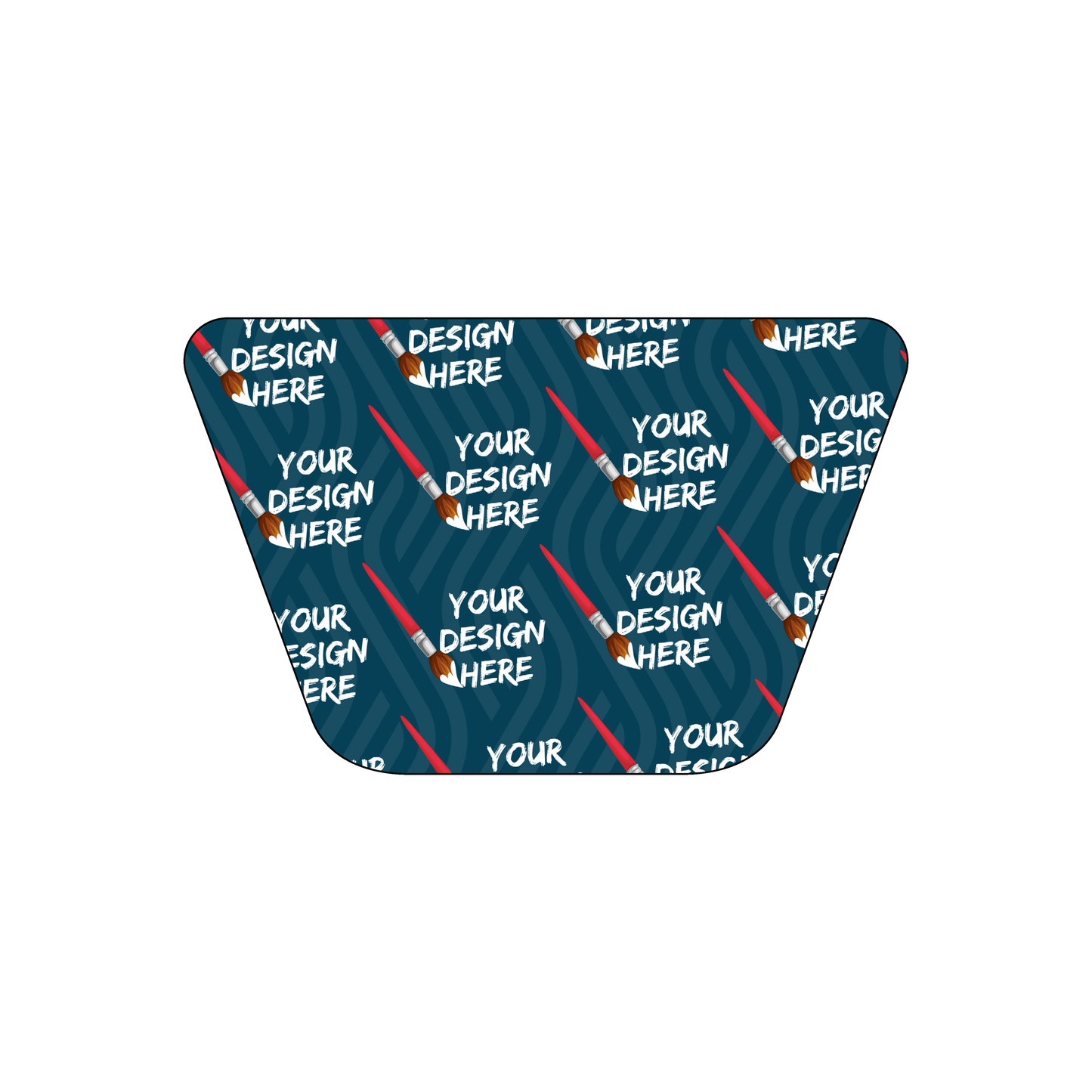 Custom Plastic 3.375" x 2.125" Rounded Trapezoid Cards