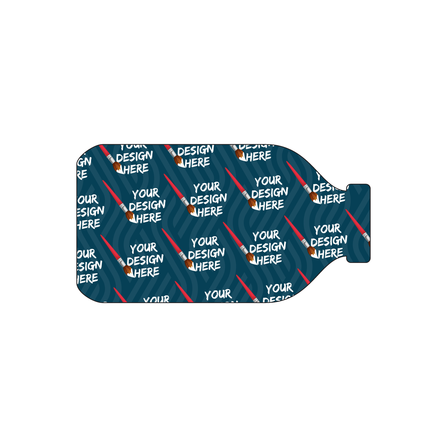 Custom Plastic 3.25" x 1.75" Bottle Shape Cards