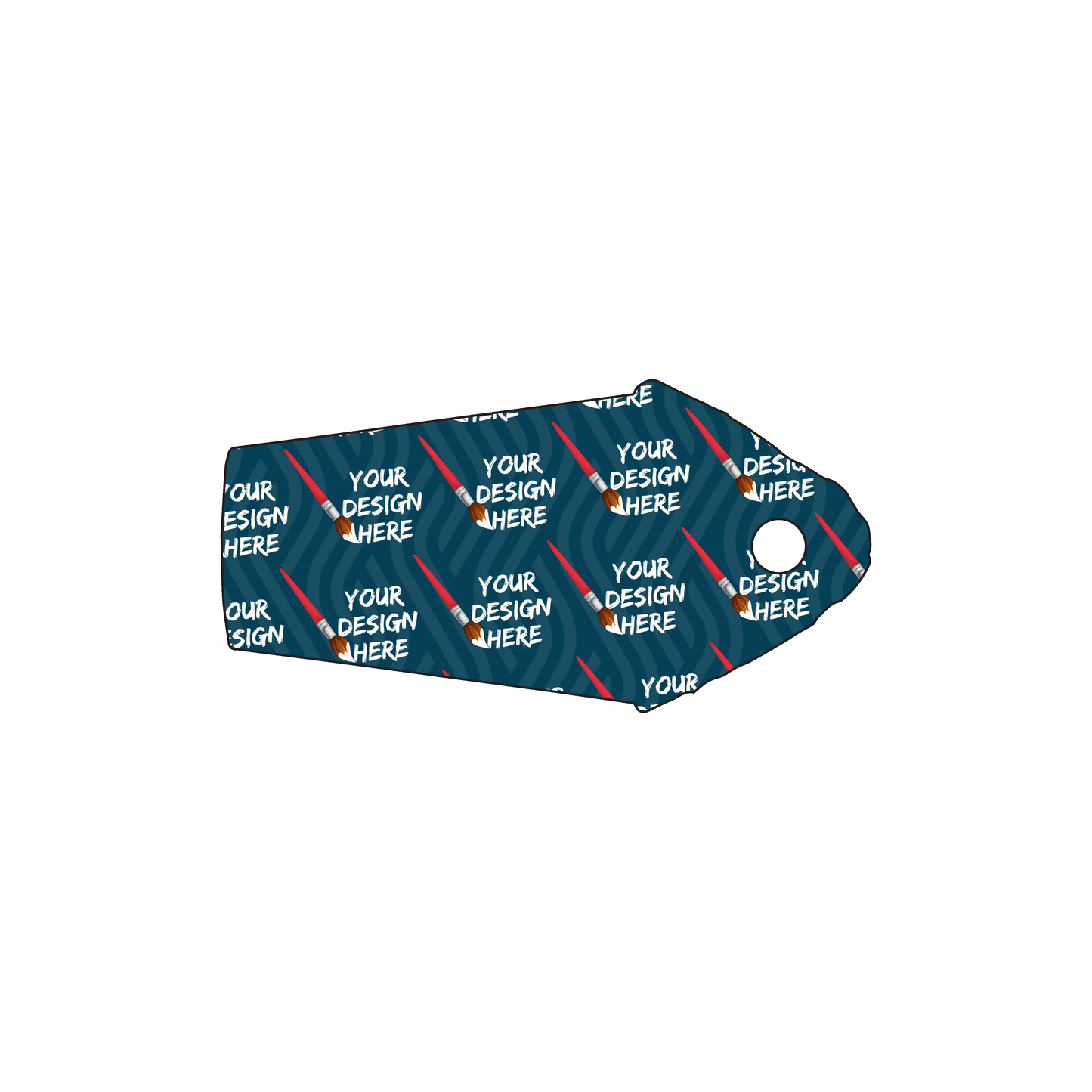 Custom Plastic 2.25" x 1.15" Coffin Shape Key Tags