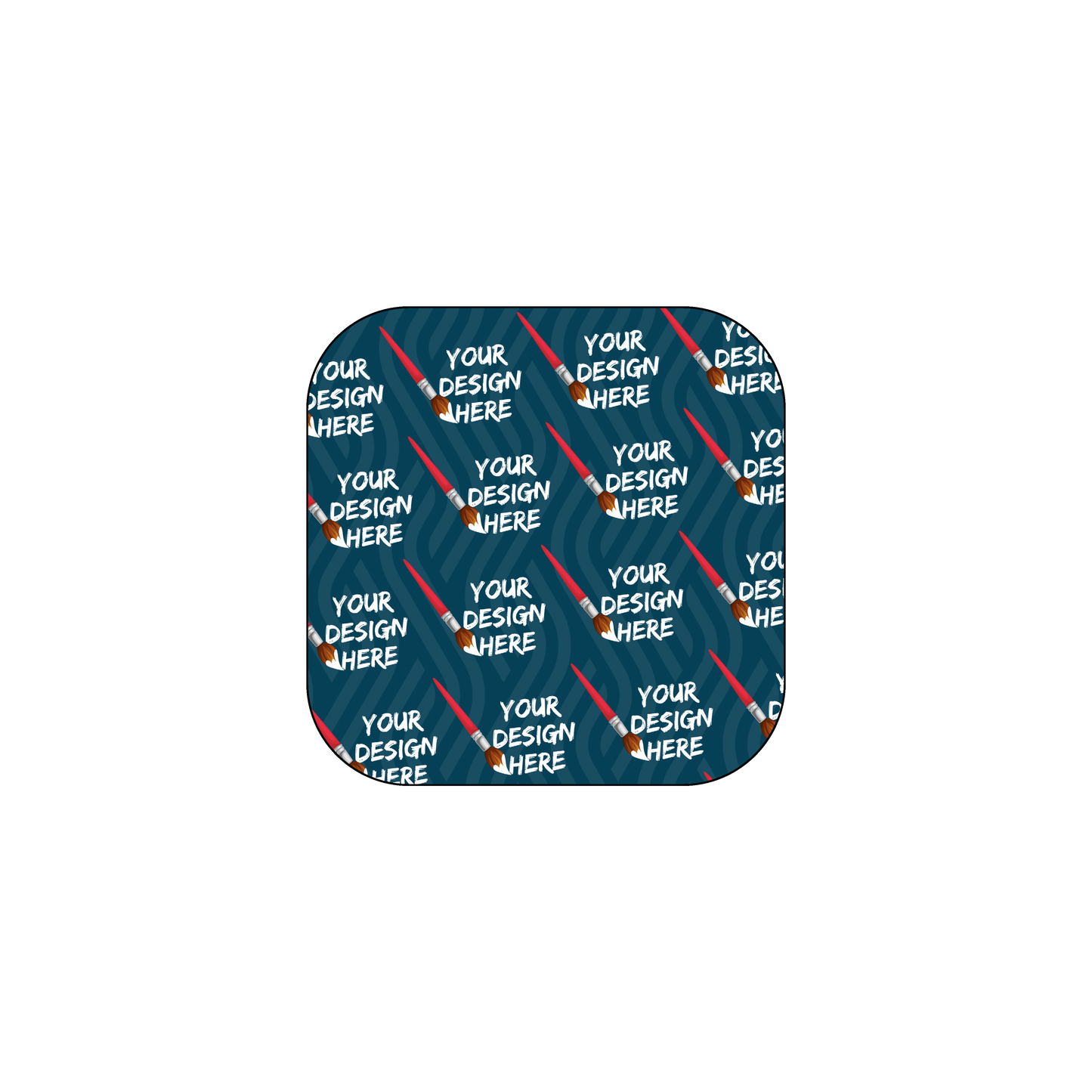 Custom Plastic 1.875" x 1.875" Small Rounded Square Cards