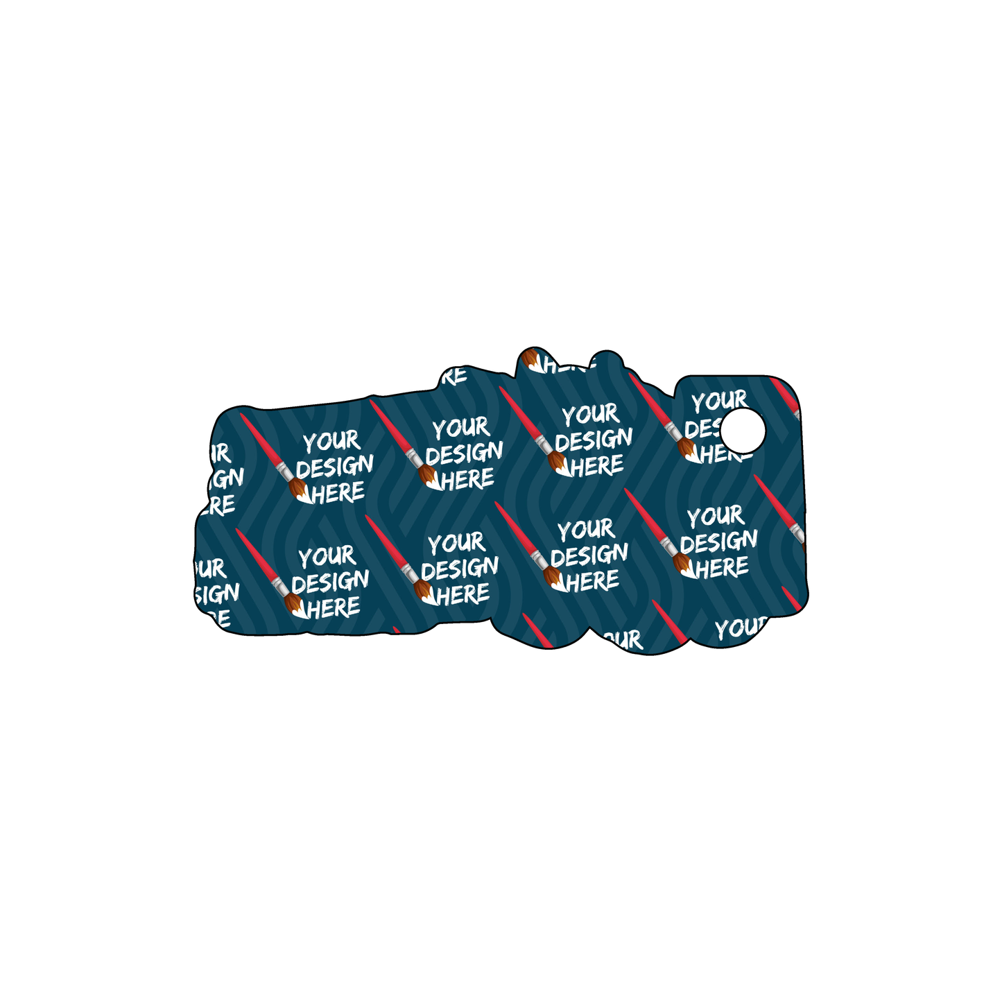 Custom Plastic 2.5" x 1.5" Semi Truck Shape Key Tags