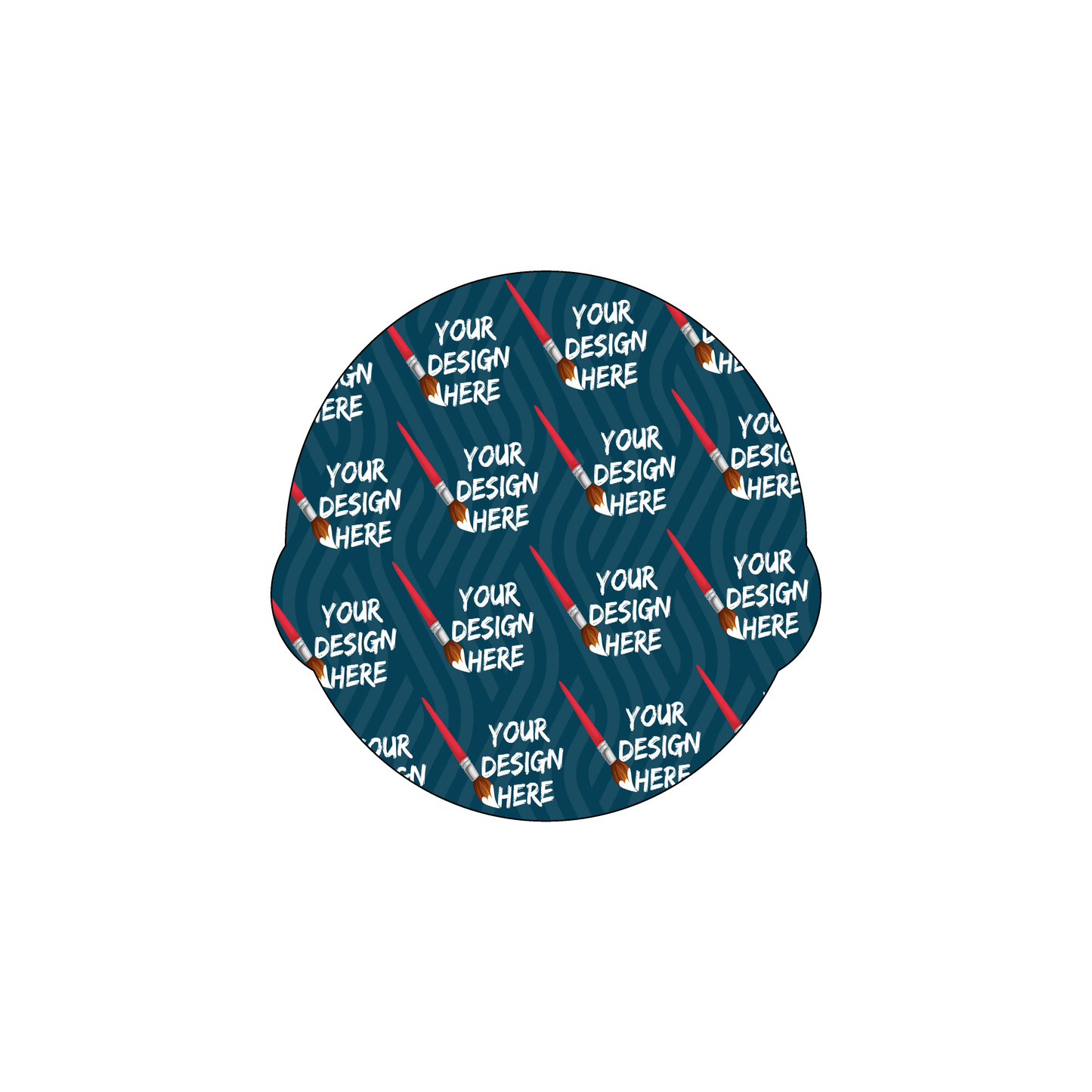 Custom Plastic 3" x 3" Circle Cards with Bumps