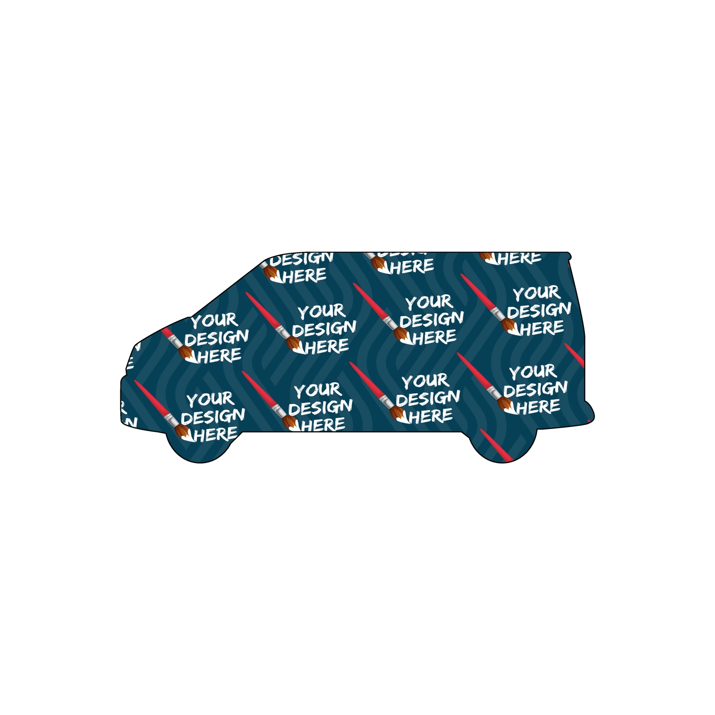 Custom Plastic 3.375" x 1.5" Van Shape Cards