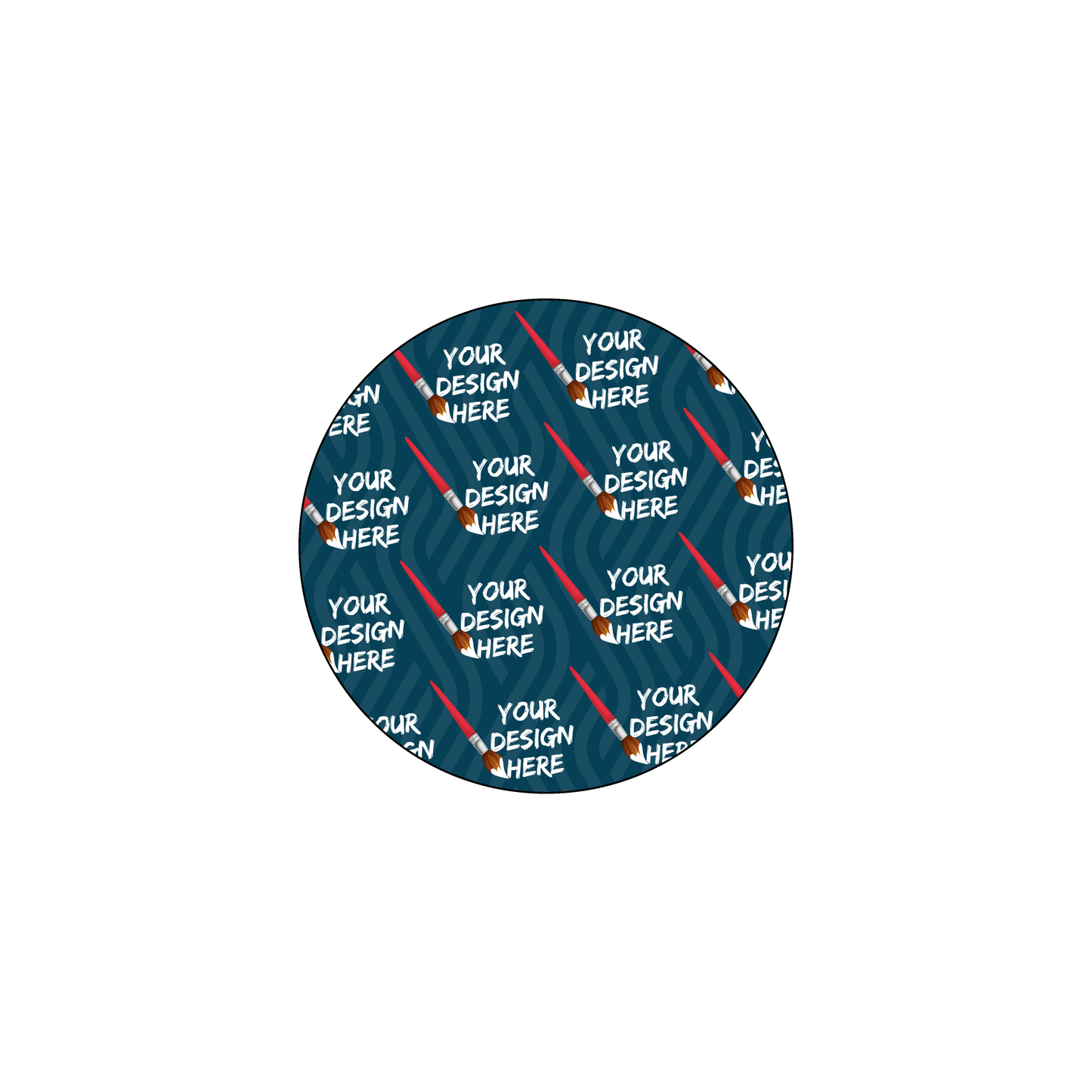 Custom Plastic 2.0625" Circle Shape Cards