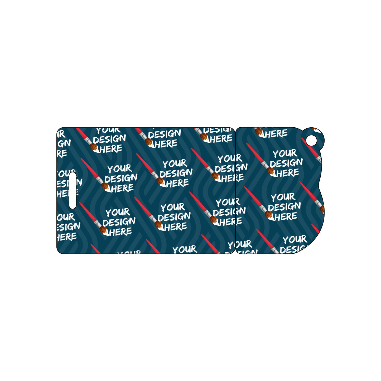 Custom Plastic 4.5" x 2.125" Badge and B Shape Key Tag Combo
