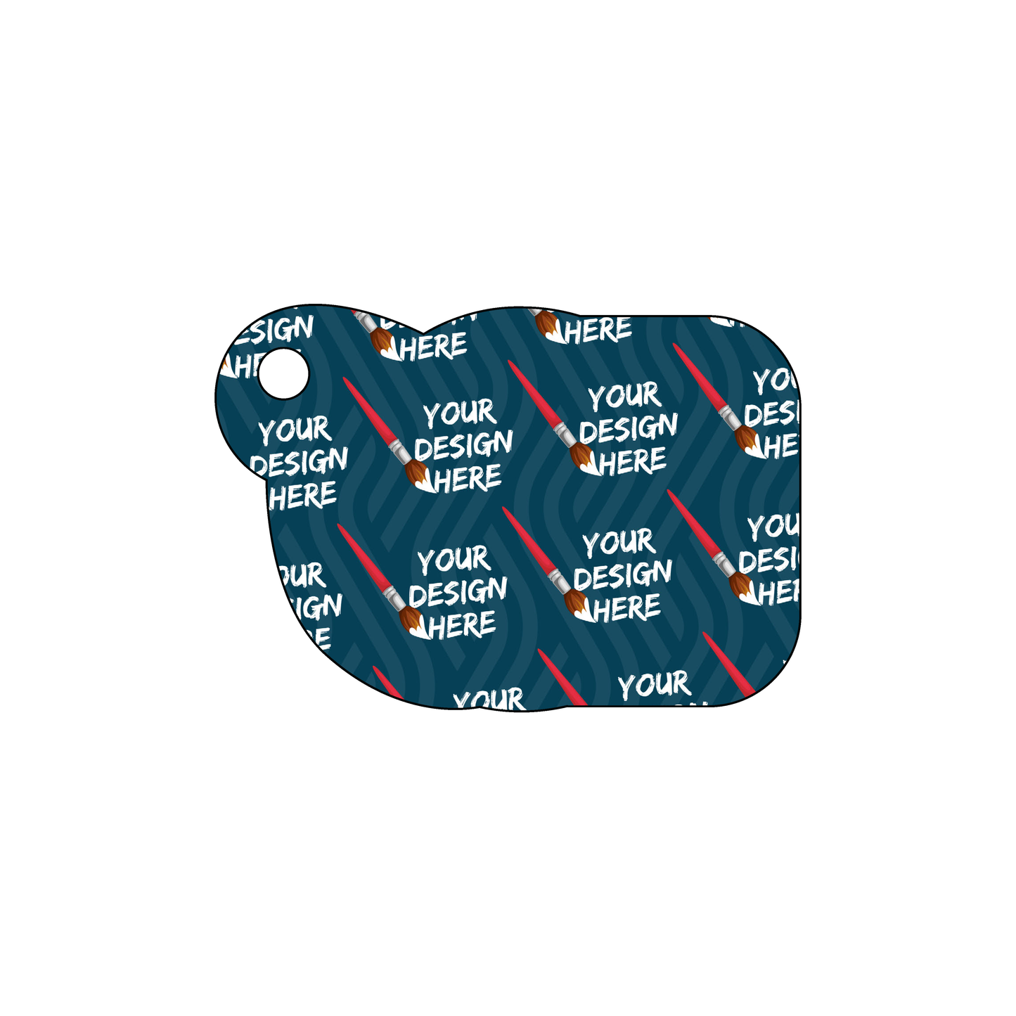 Custom Plastic 2.13" x 1.48" Capsule Shape Key Tags