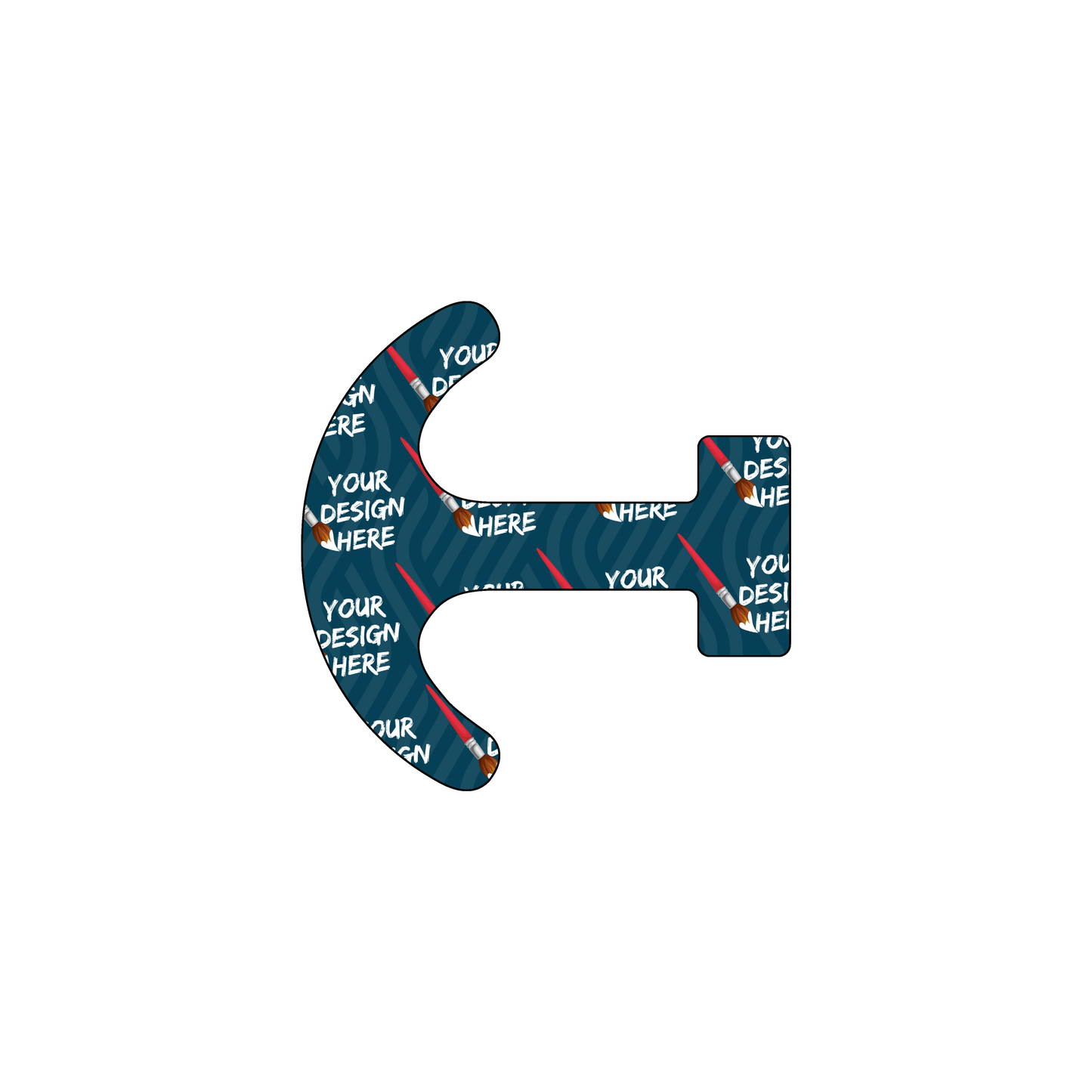 Custom Plastic 2" x 2" Anchor Shape