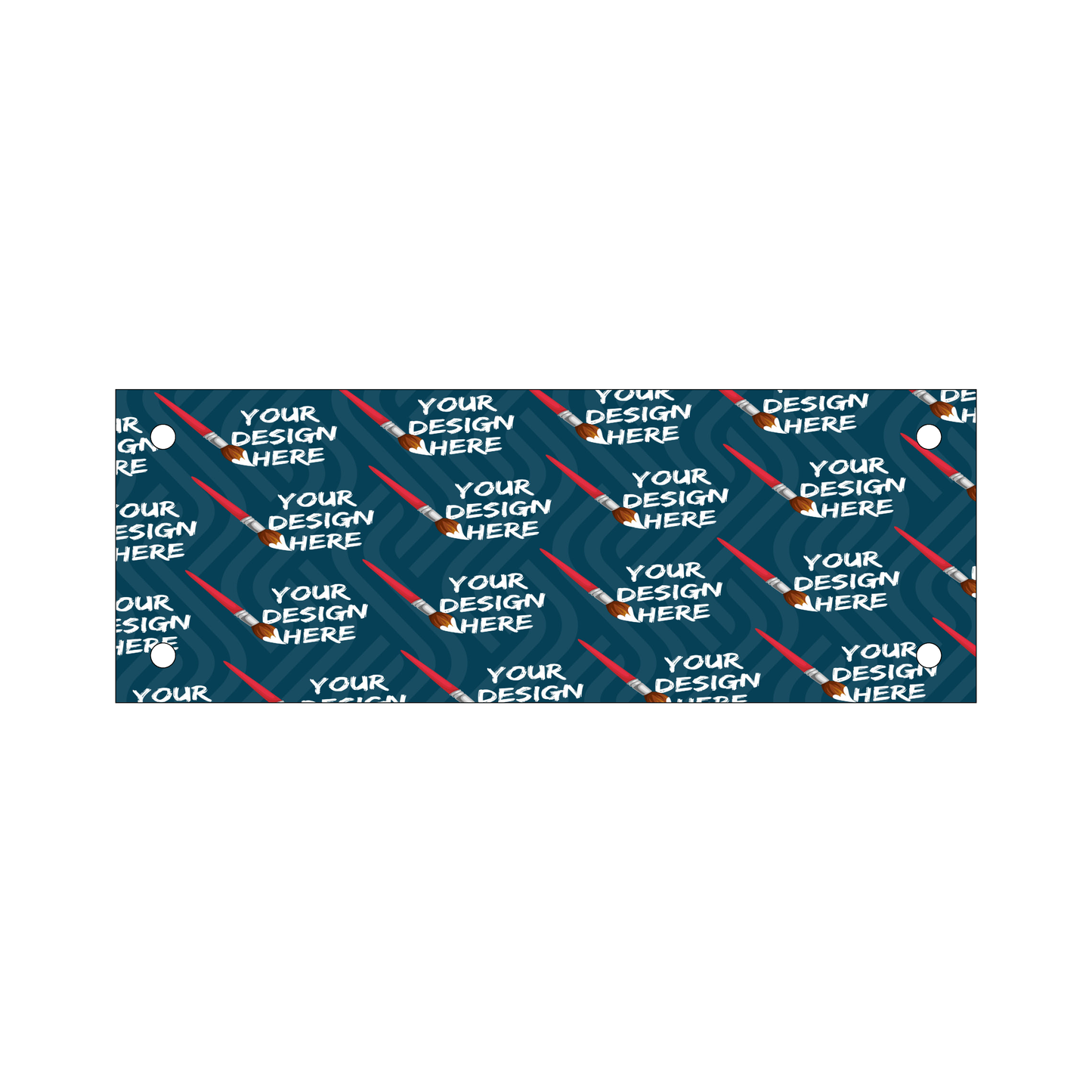 Custom Plastic 11" x 1" Long Hanging Four Hole Signage