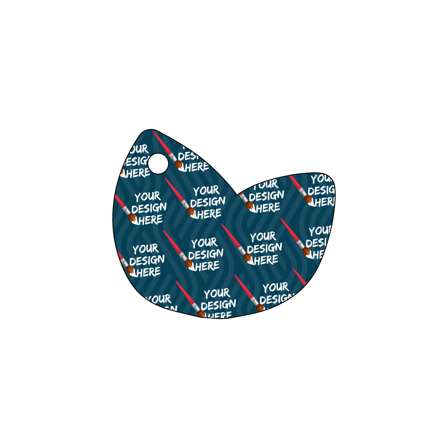 Custom Plastic 2" x 1.7" Leaf Shape Key Tags