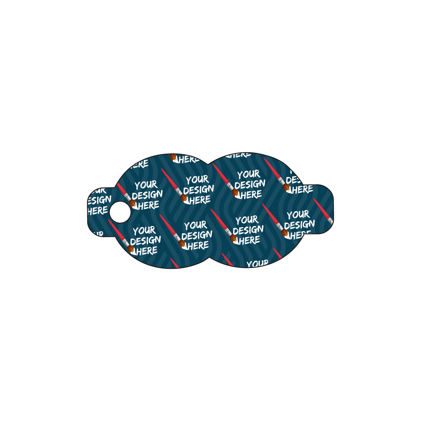 Custom Plastic 2.125" x 1" Knot Shape Key Tags