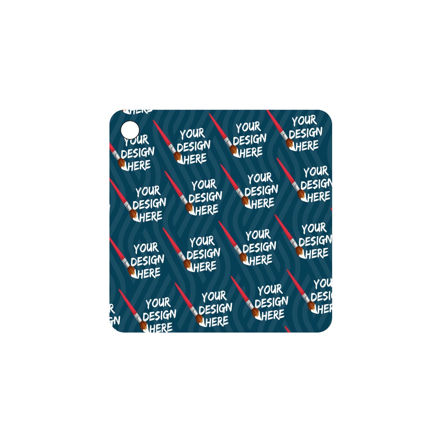 Custom Plastic 3" x 3" Square Tags