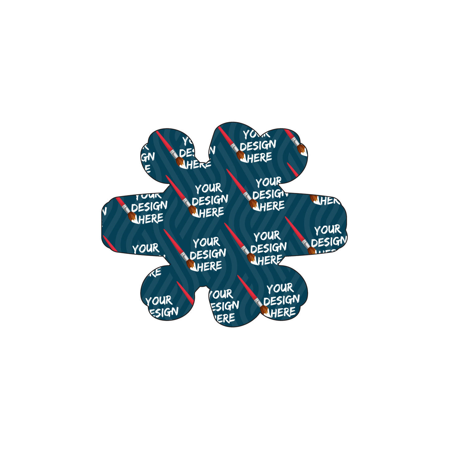 Custom Plastic 2.55" x 2.125" Germ Shape Cards