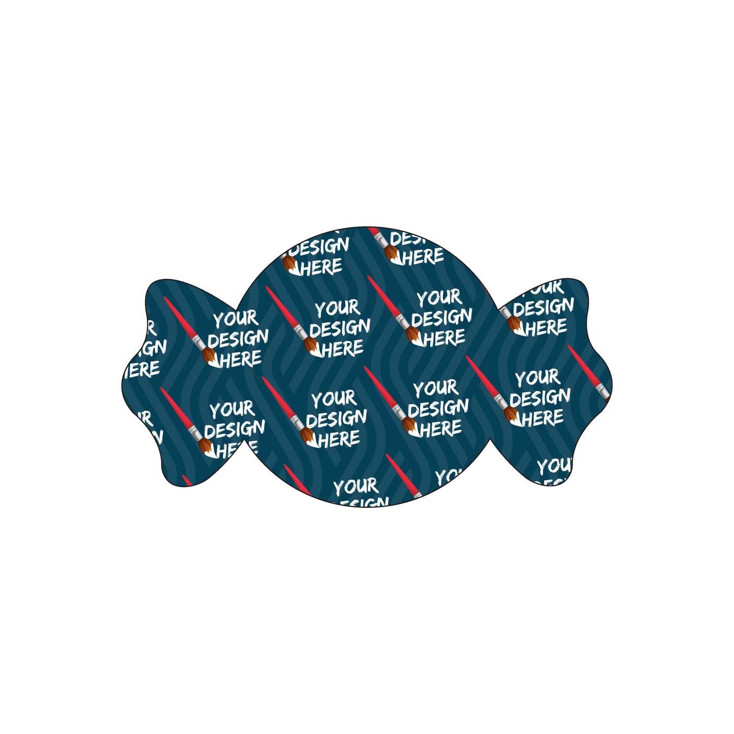 Custom Plastic 3.5" x 2" Candy Shape Cards