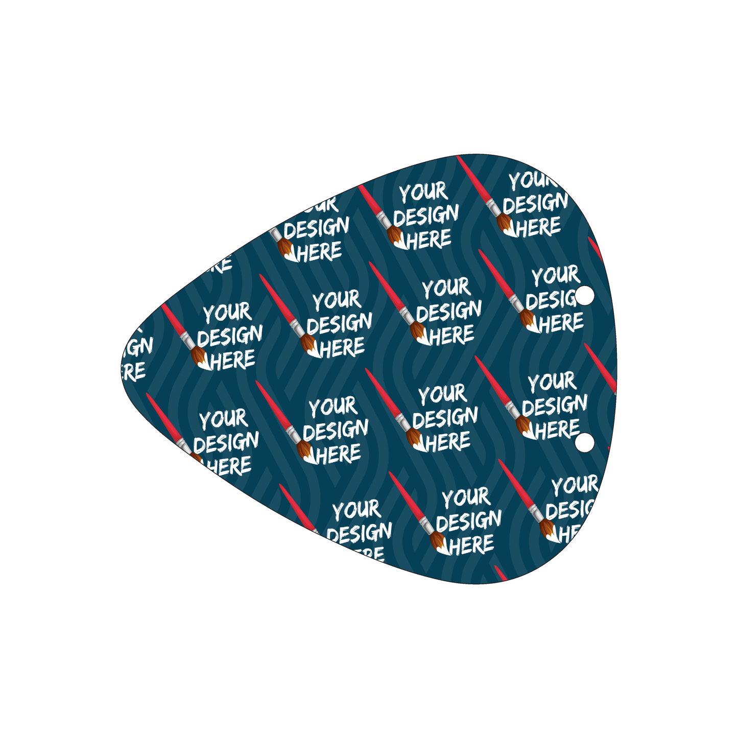 Custom Plastic 7.5" x 6.5" Guitar Pick Shape Menu