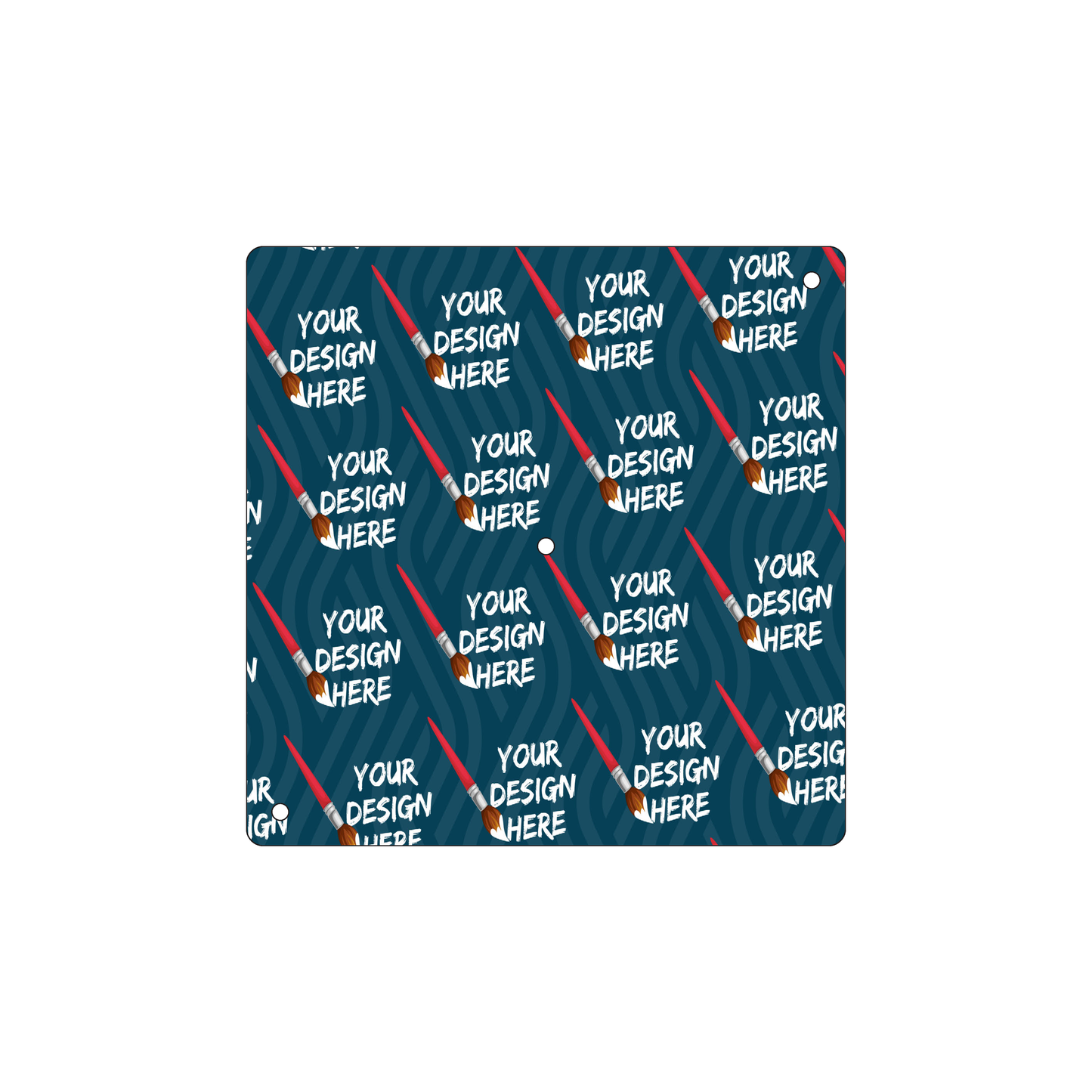 Custom Plastic 4.735" x 4.735" Square Cards with Diagonal Holes