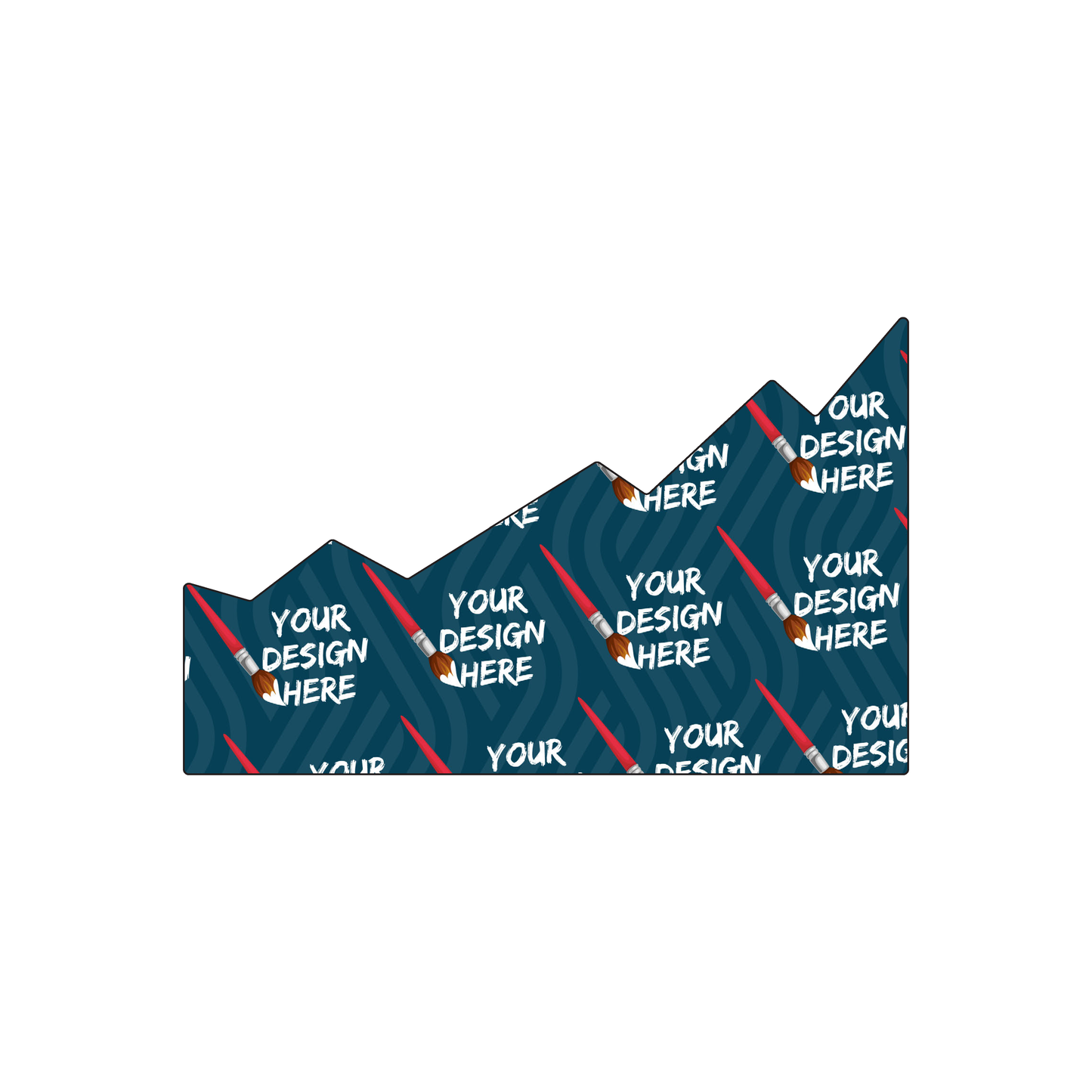 Custom Plastic 3.375" x 2.125" Line Chart Shape Cards