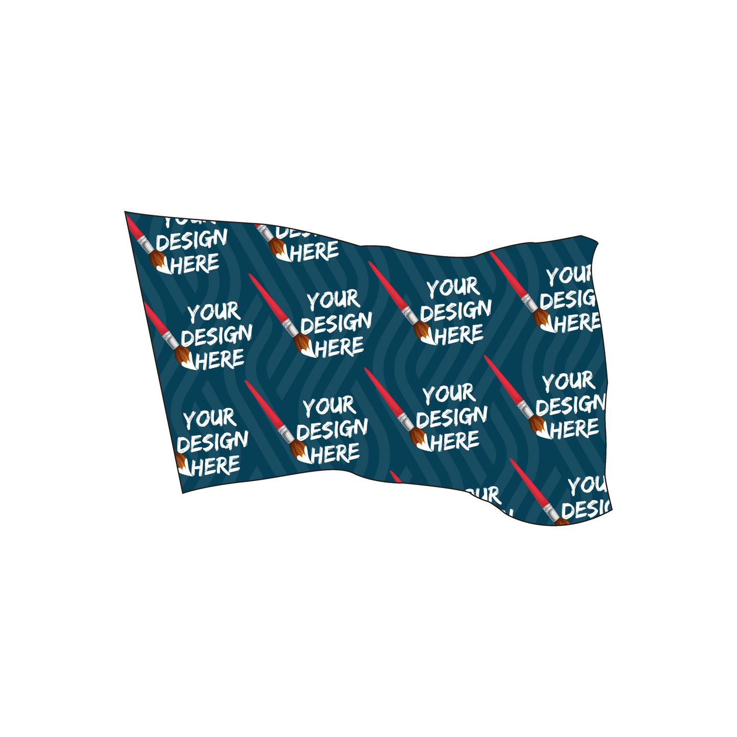 Custom Plastic 3.375" x 2.125" Flag Shape Cards