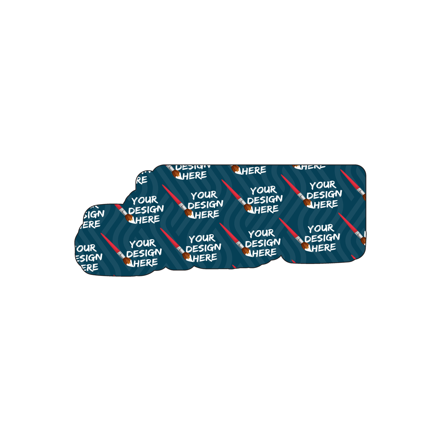 Custom Plastic 3.325" x 1.27" Semi Truck Shape Cards