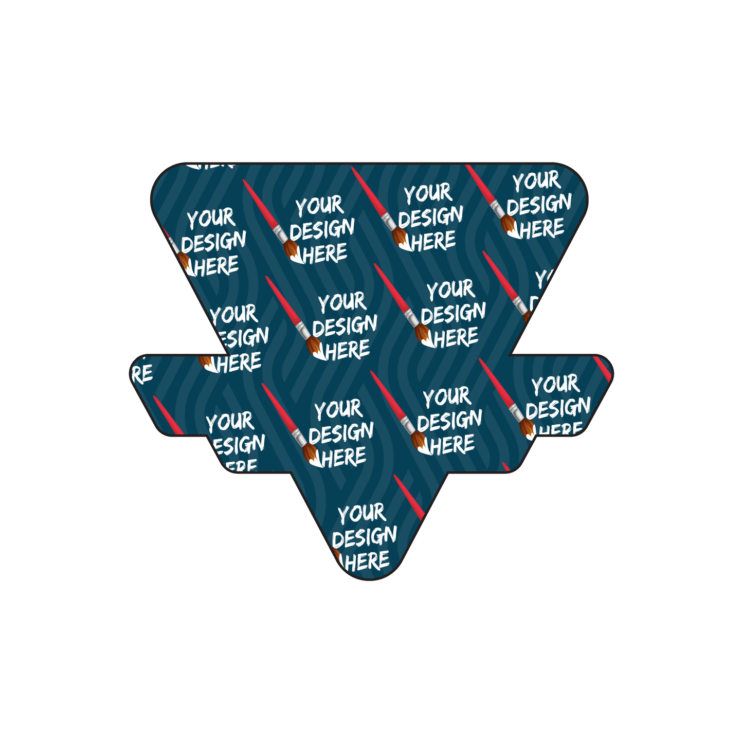 Custom Paper 2.9" x 2.5" Triangle Cards