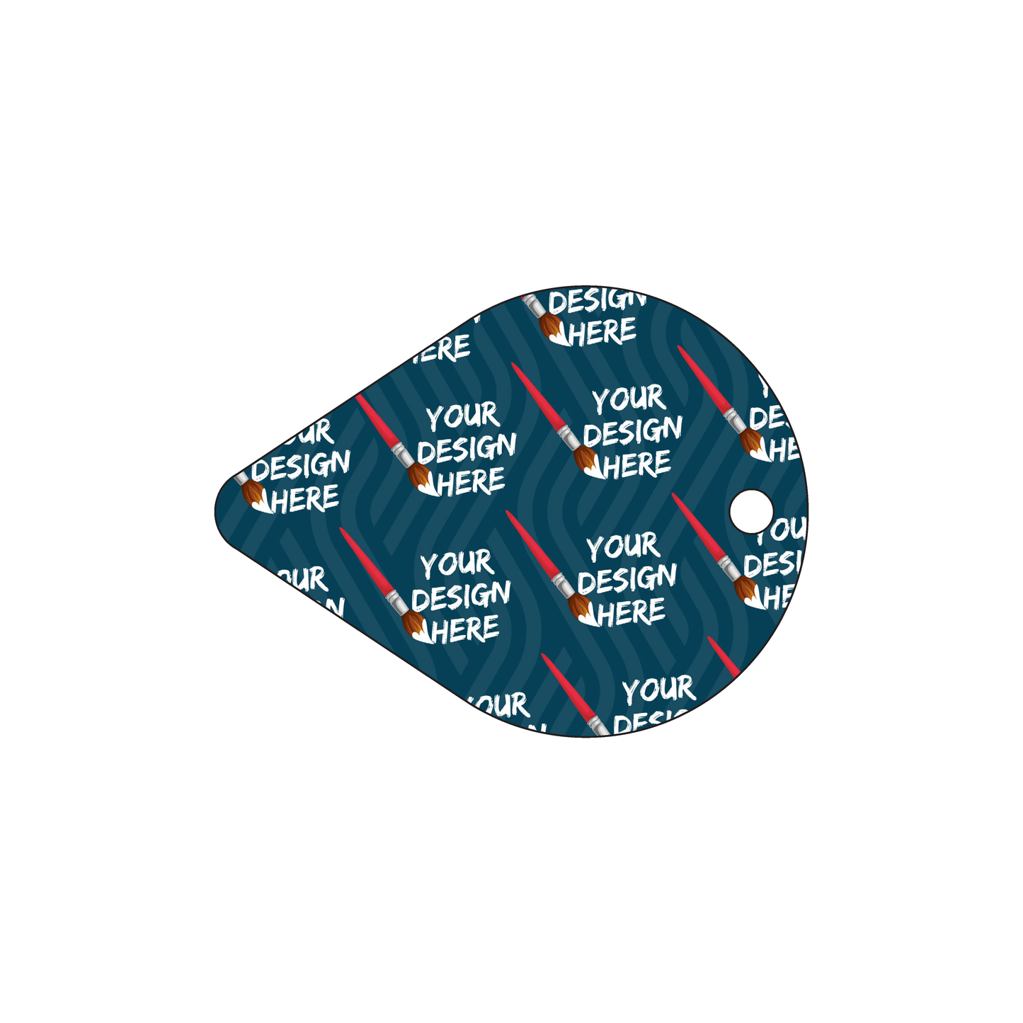 Custom Plastic 2.5" x 1.9" Pin Shape Key Tags