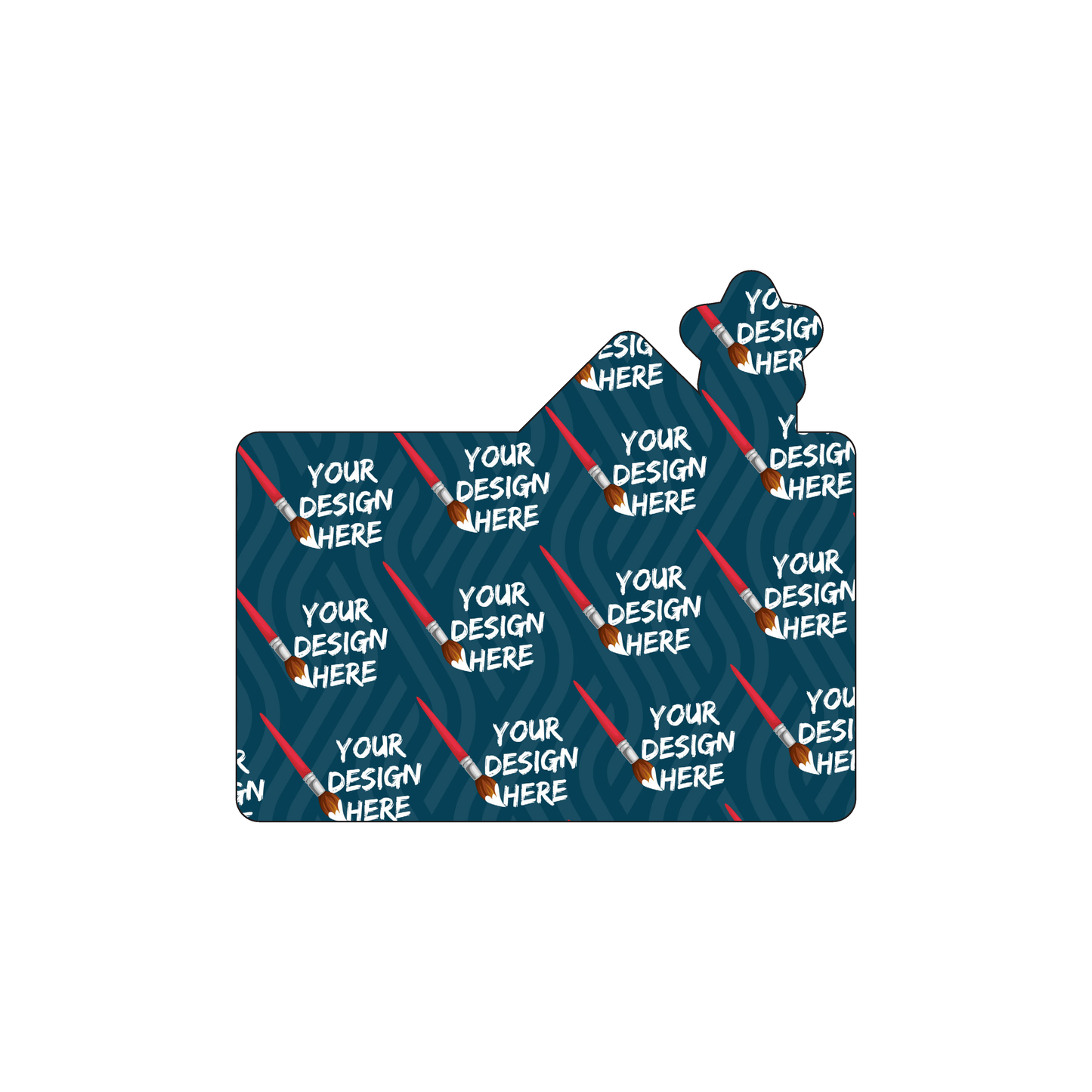 Custom Plastic 3.375" x 3" House Shape Cards