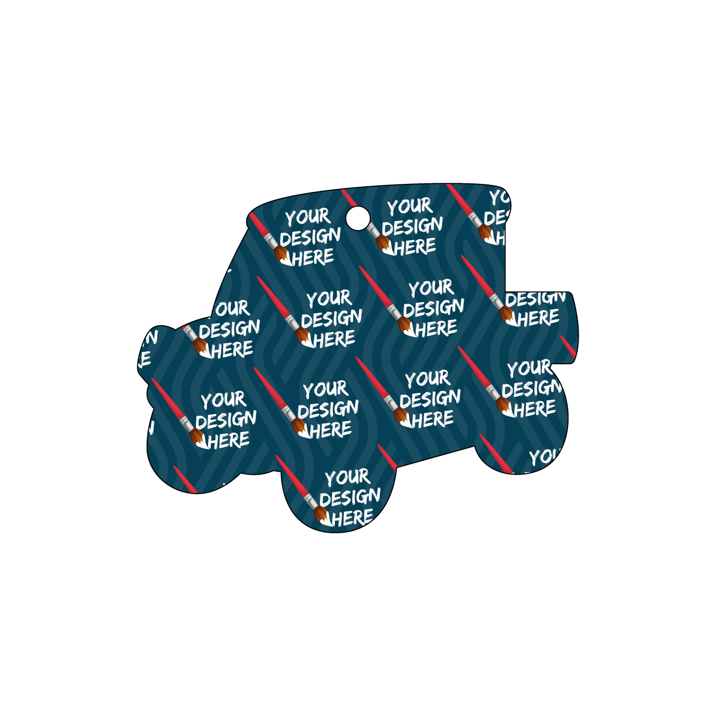 Custom Plastic 3.36" x 2.66" Jeep Shape Key Tags