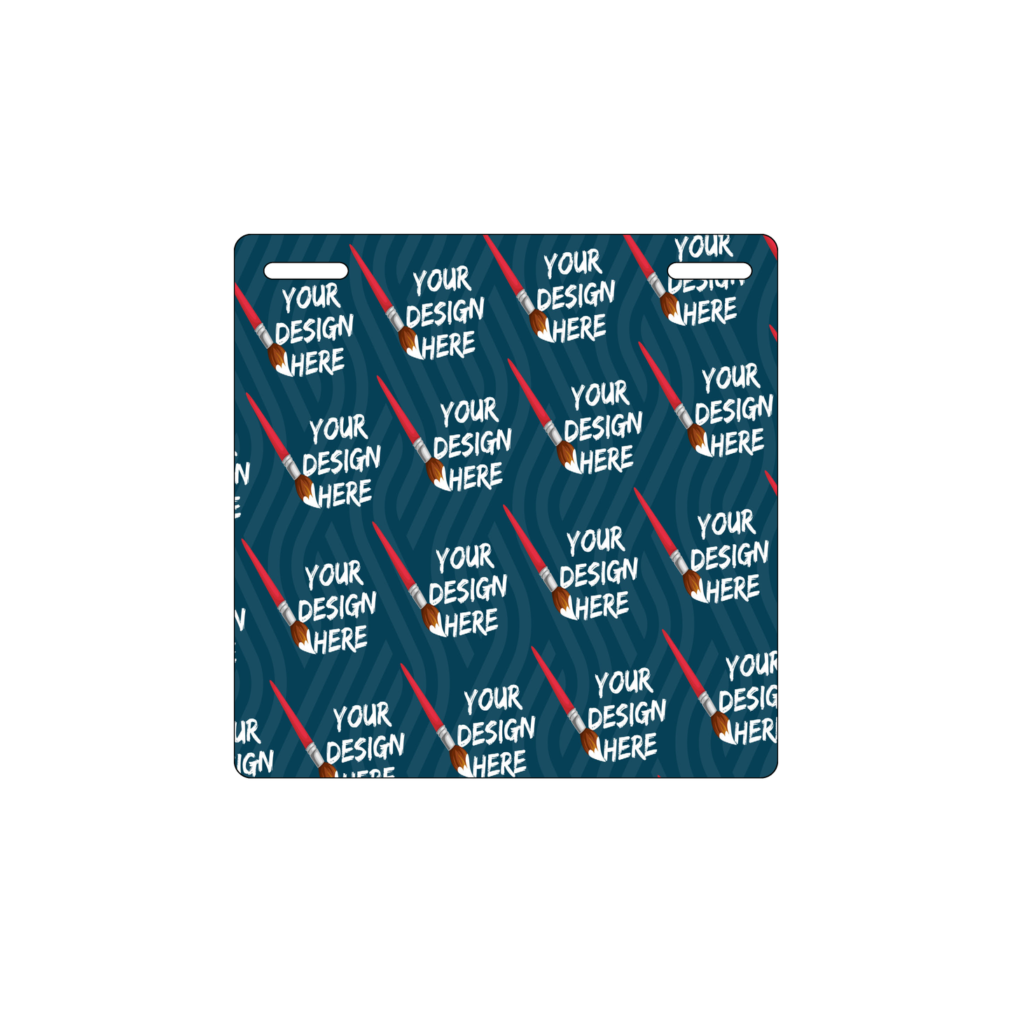 Custom Plastic 4" x 4" Square with Two Slots