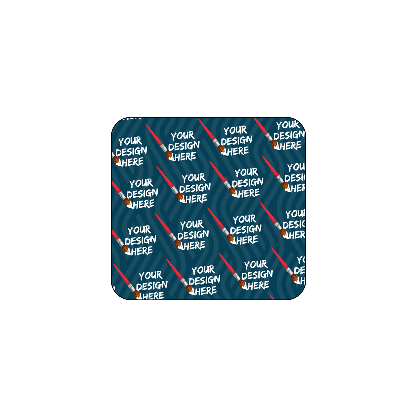 Custom Plastic 2" x 1.875" Small Rounded Cards