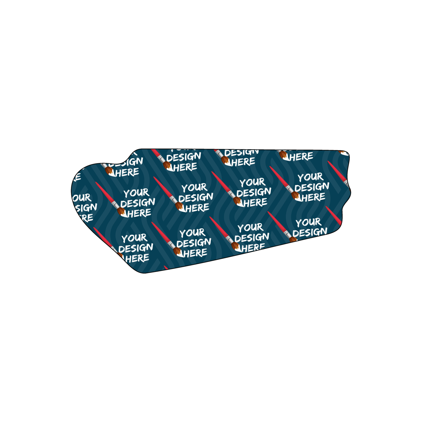 Custom Plastic 3.375" x 1.5" Yacht Shape Cards