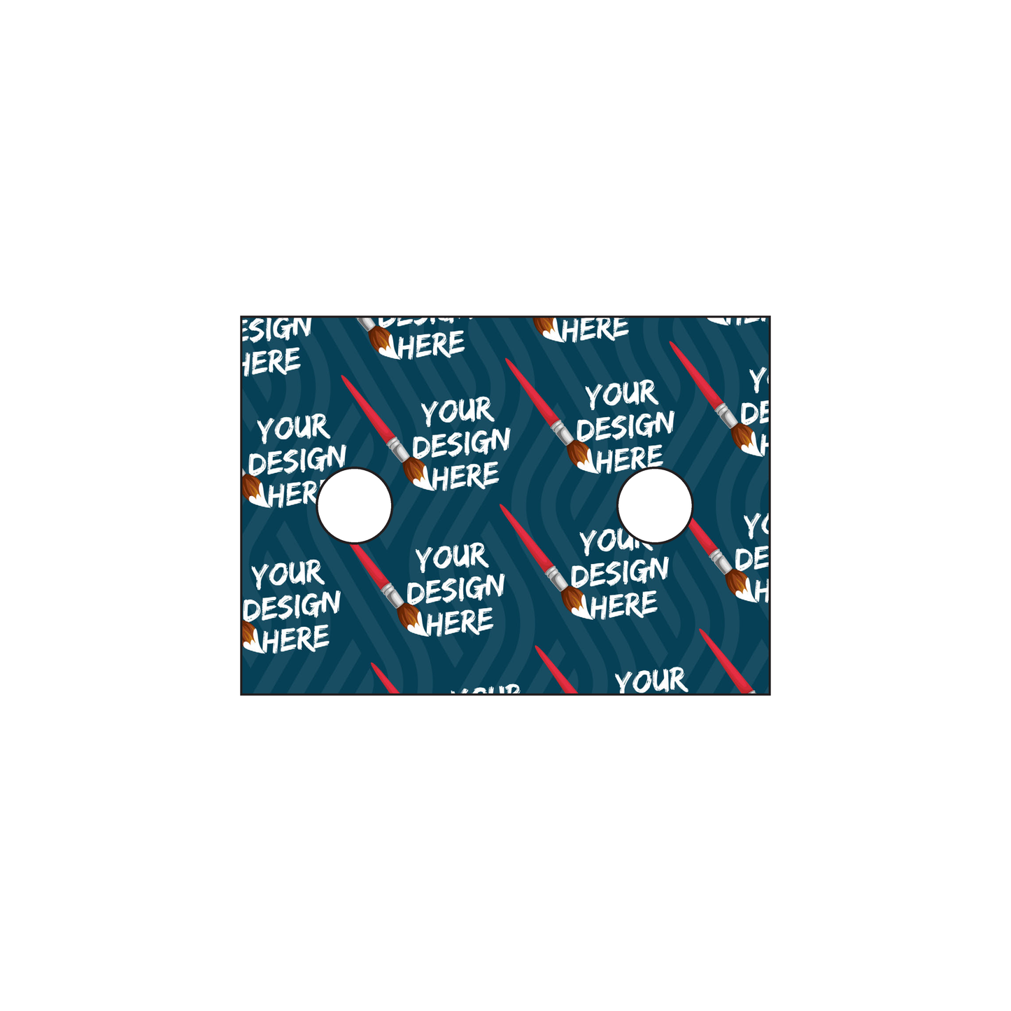 Custom Plastic 1.75" x 1.25" Two Hole Small Tags